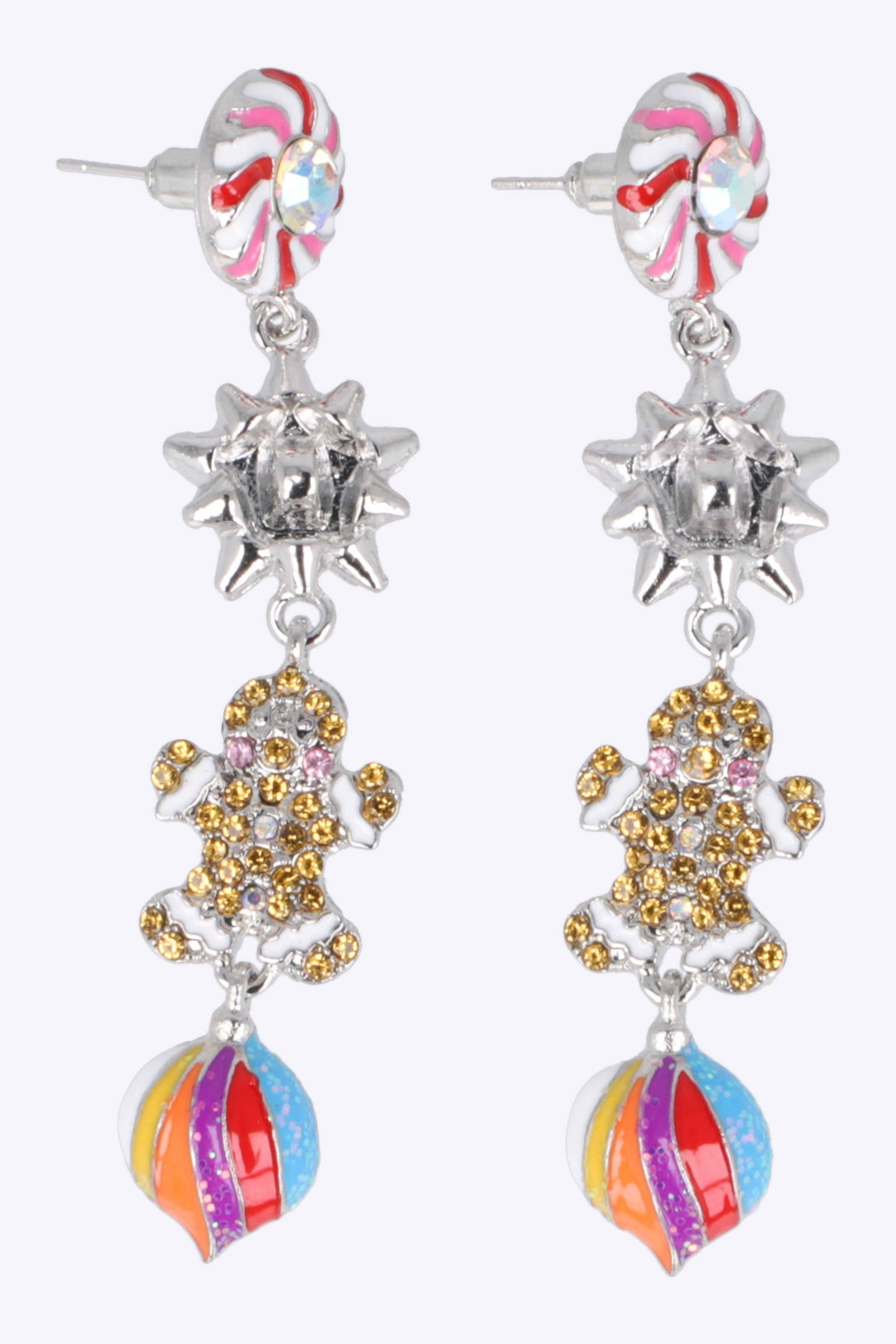 Aretes multi charm navidad
