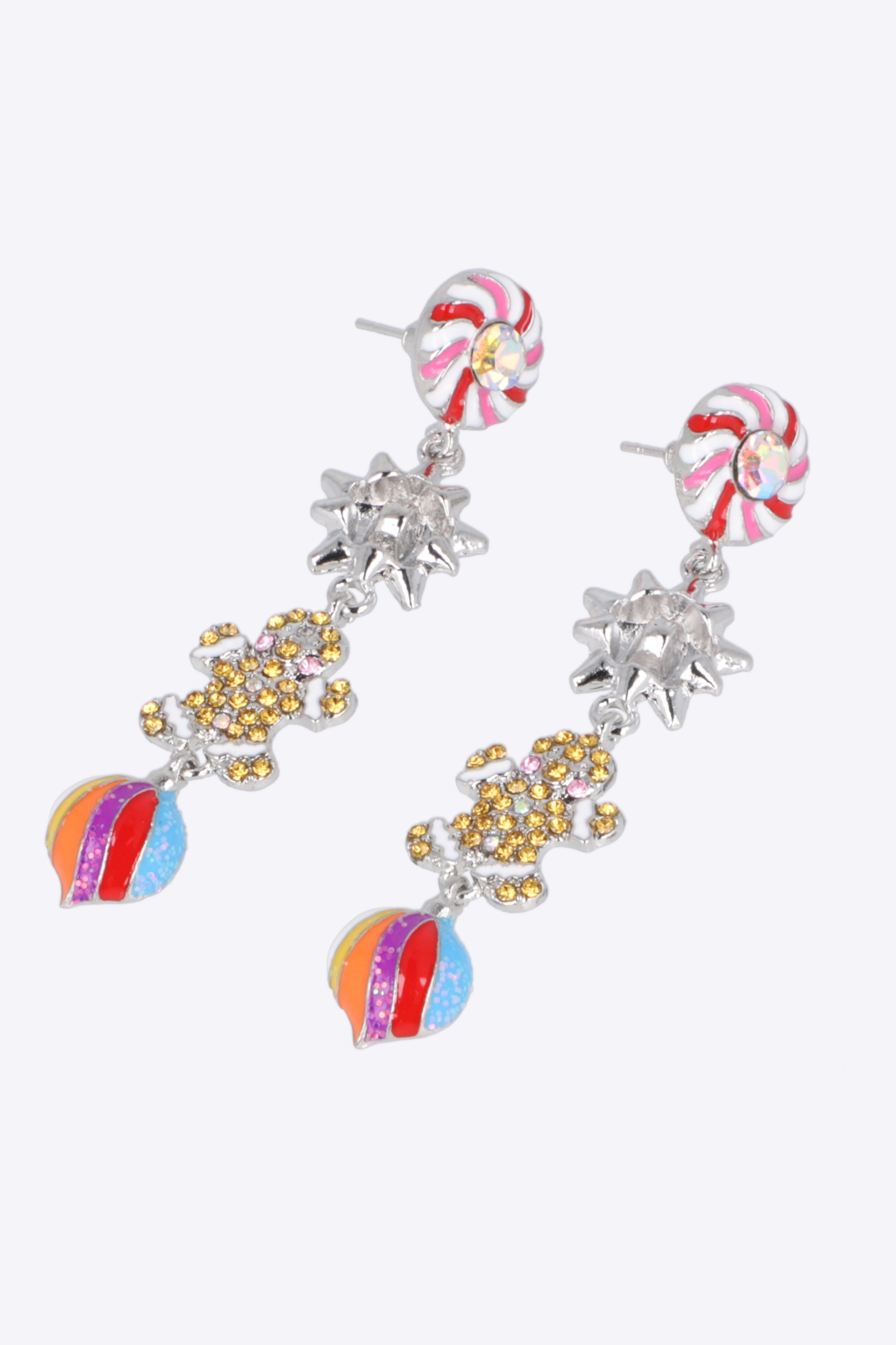 Aretes multi charm navidad