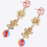 Aretes multi charm navidad