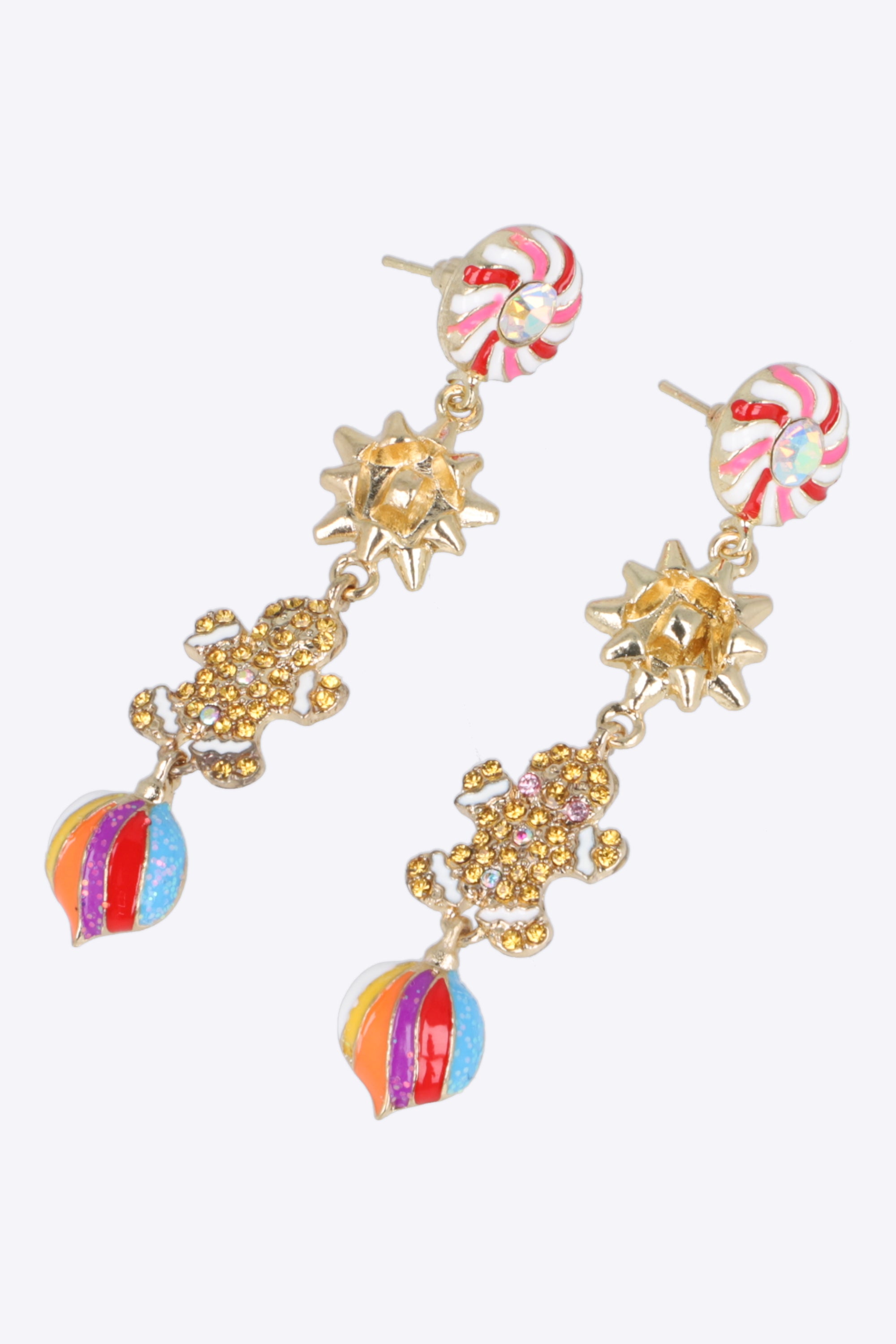 Aretes multi charm navidad