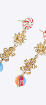 Aretes multi charm navidad