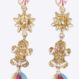 Aretes multi charm navidad