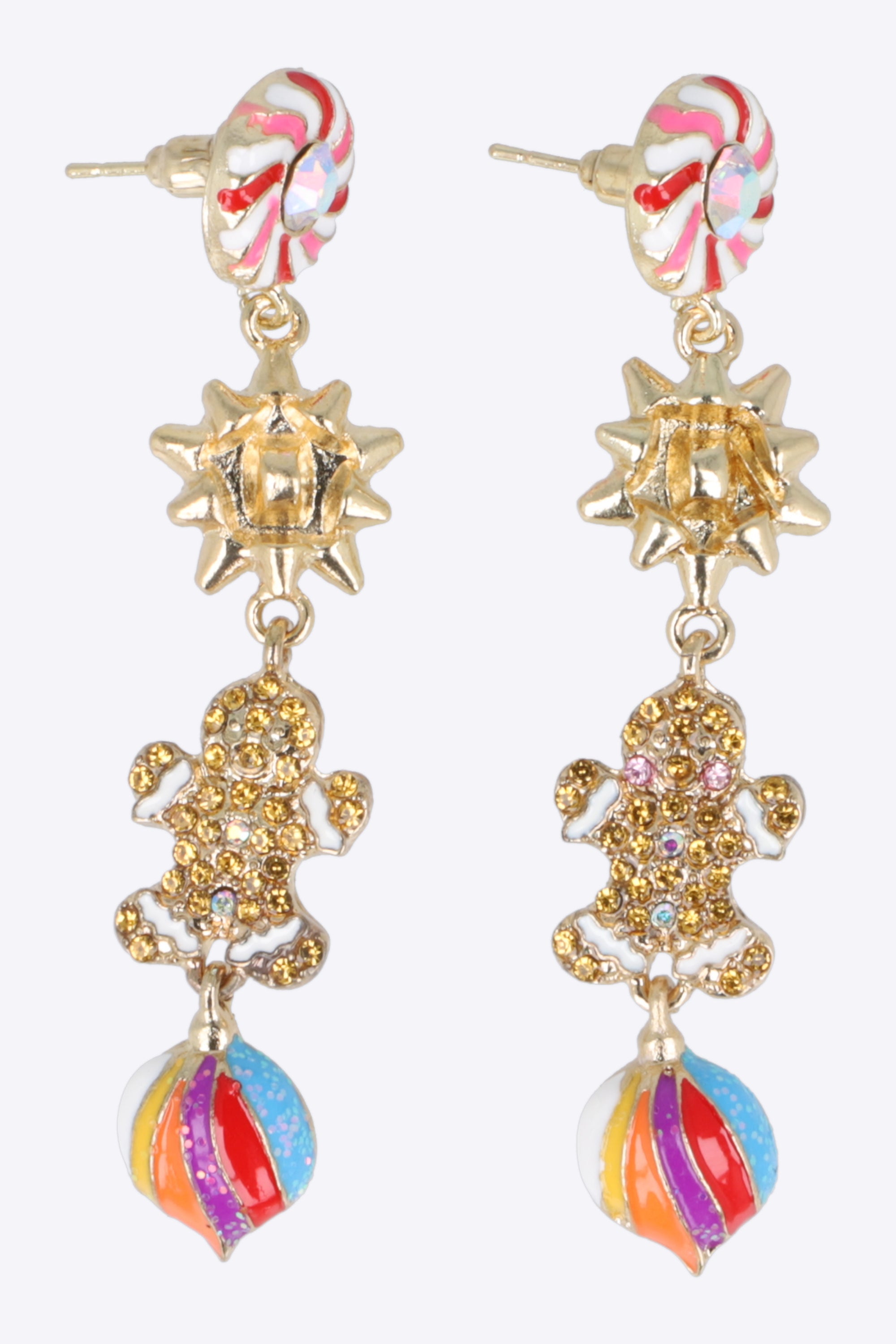 Aretes multi charm navidad