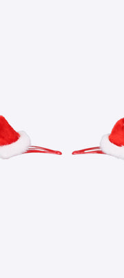 Set 2 pasadores gorrito santa