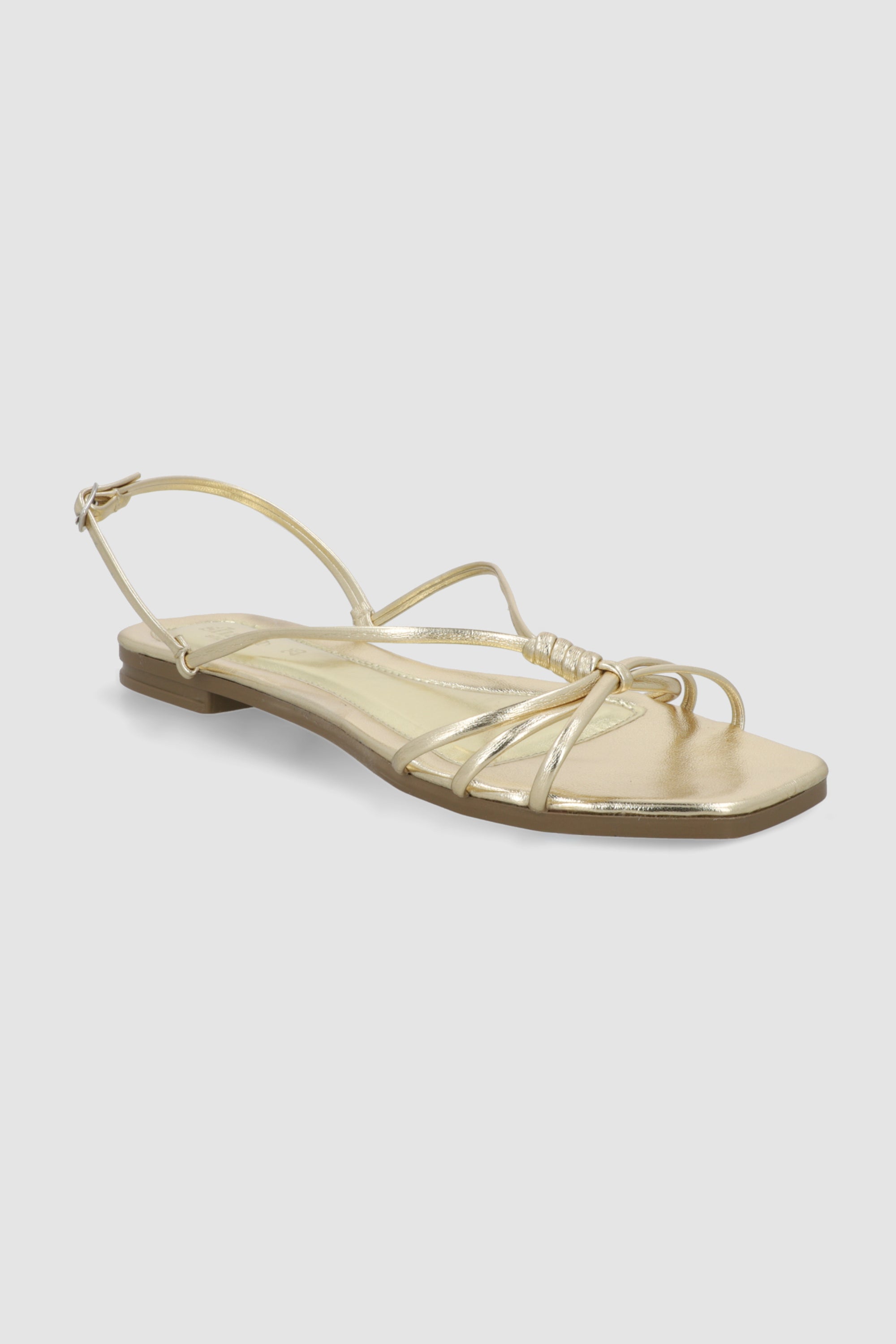 Sandalia tiras nudo ORO