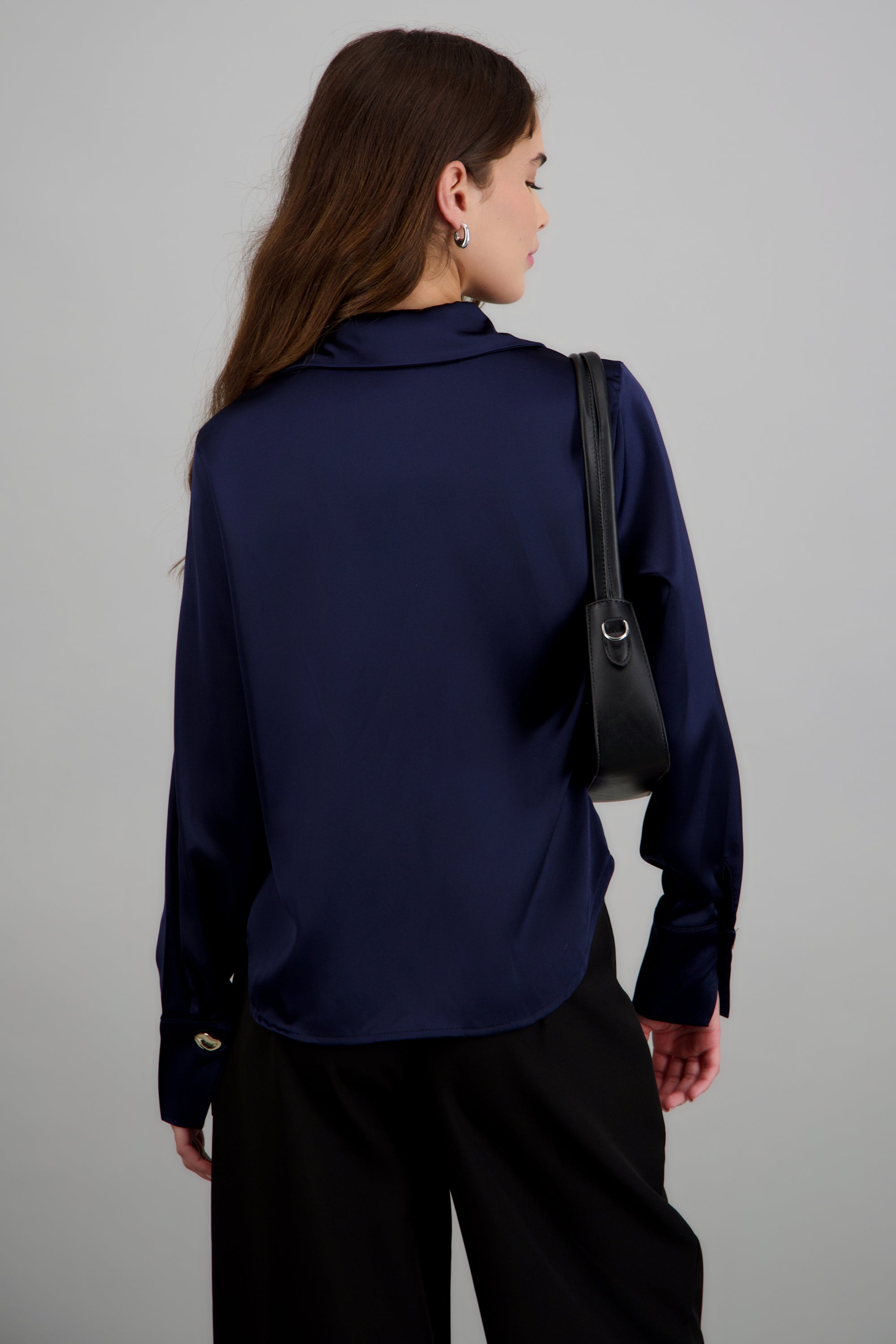 camisa satin oversize MARINO
