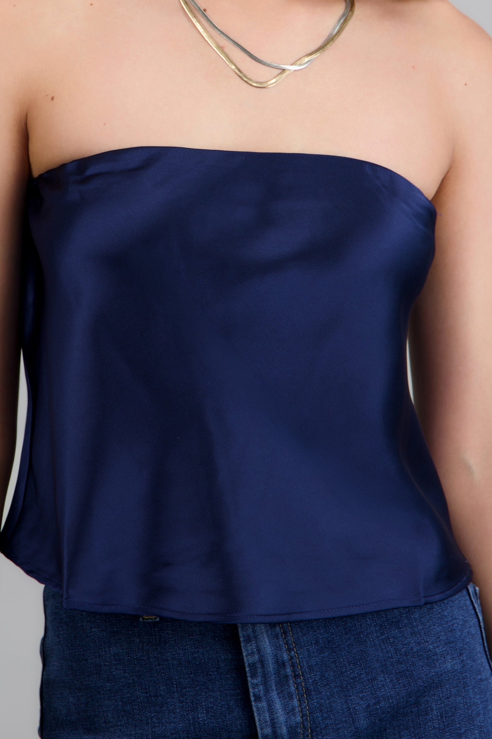 Top strapless satin MARINO