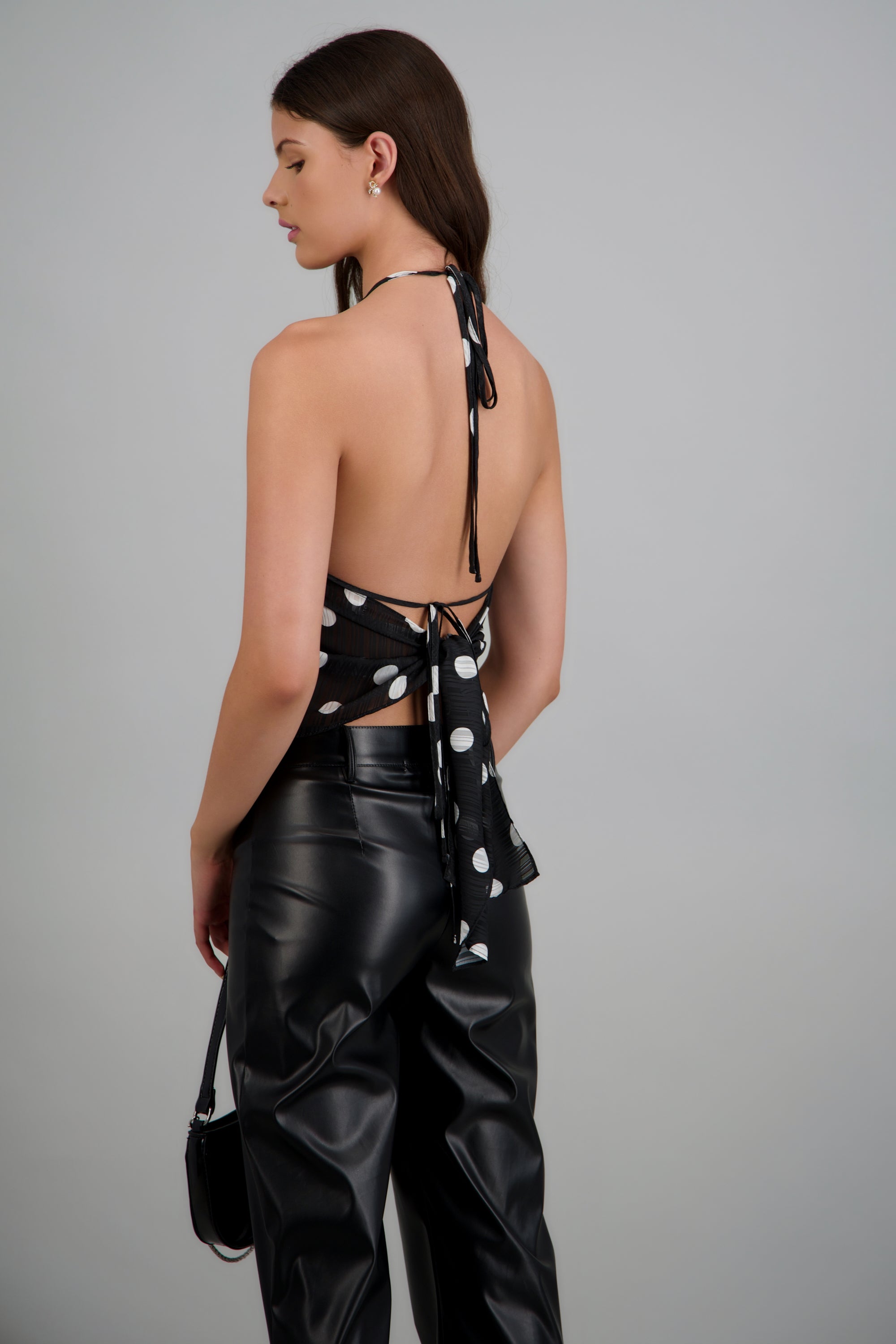 Top tirantes detalle espalda polkas NEGRO COMBO