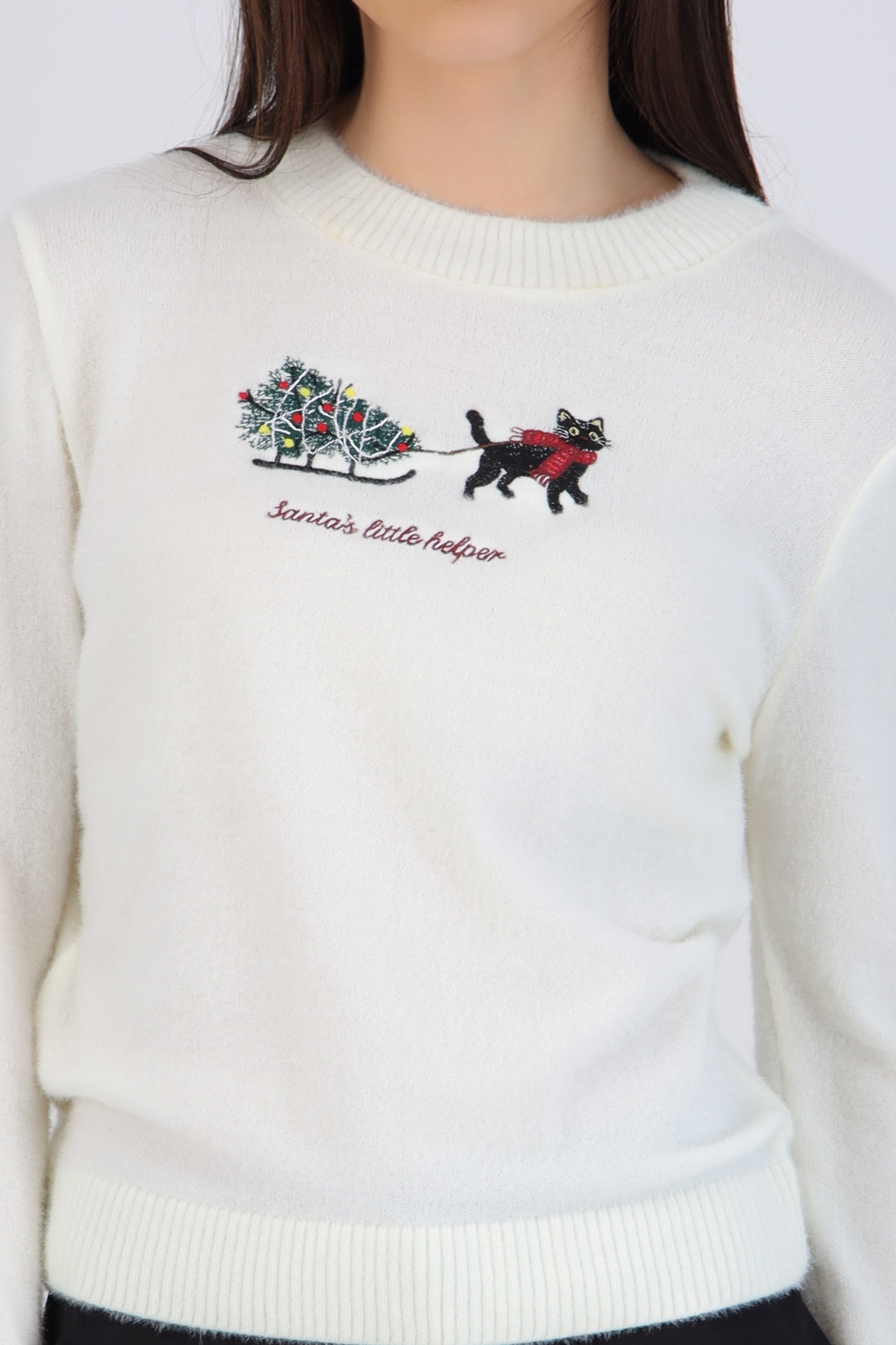 Suéter navideño gato
