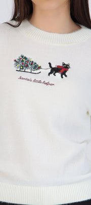 Suéter navideño gato