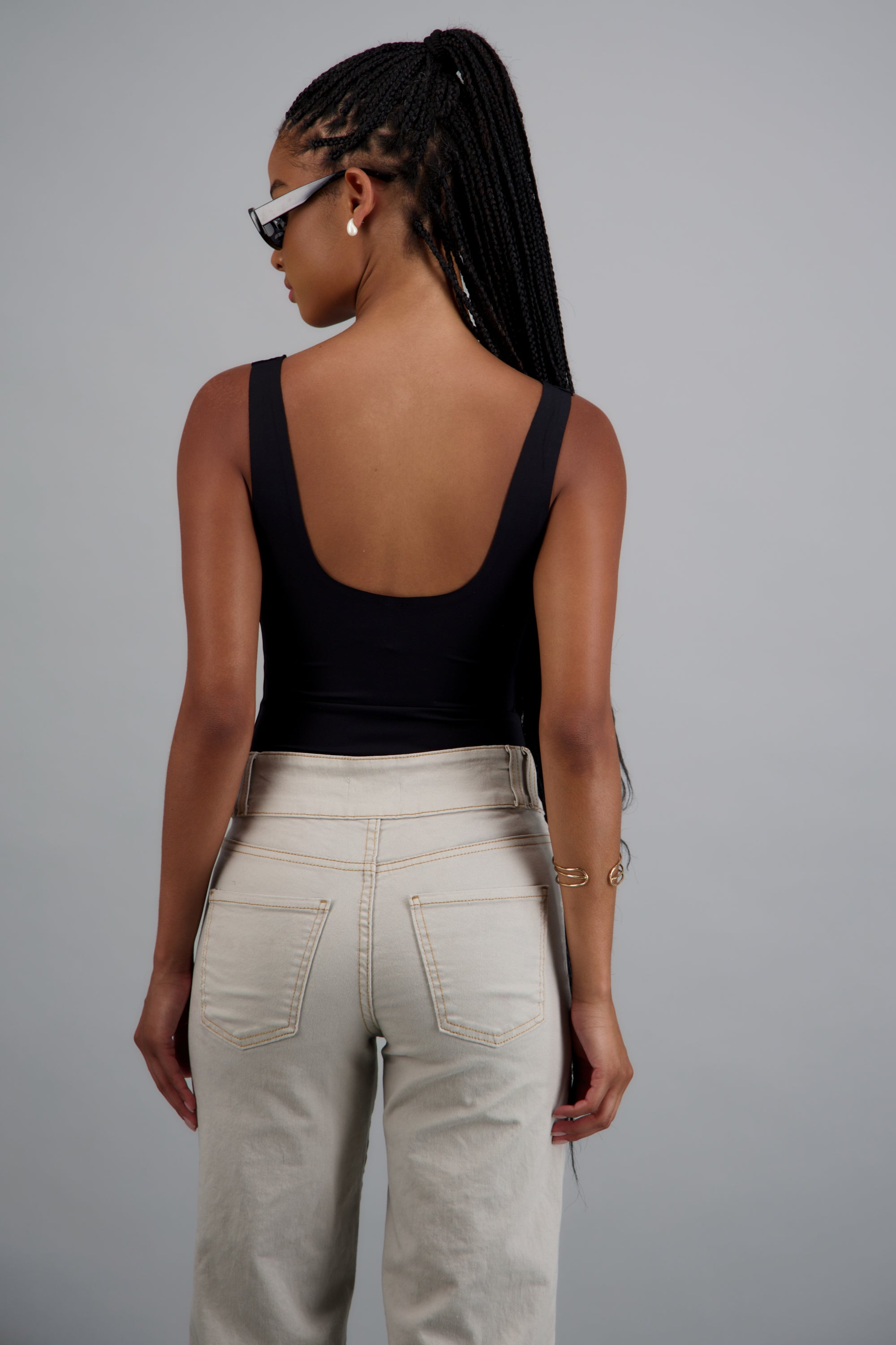 Bodysuit seamless detalle escote NEGRO