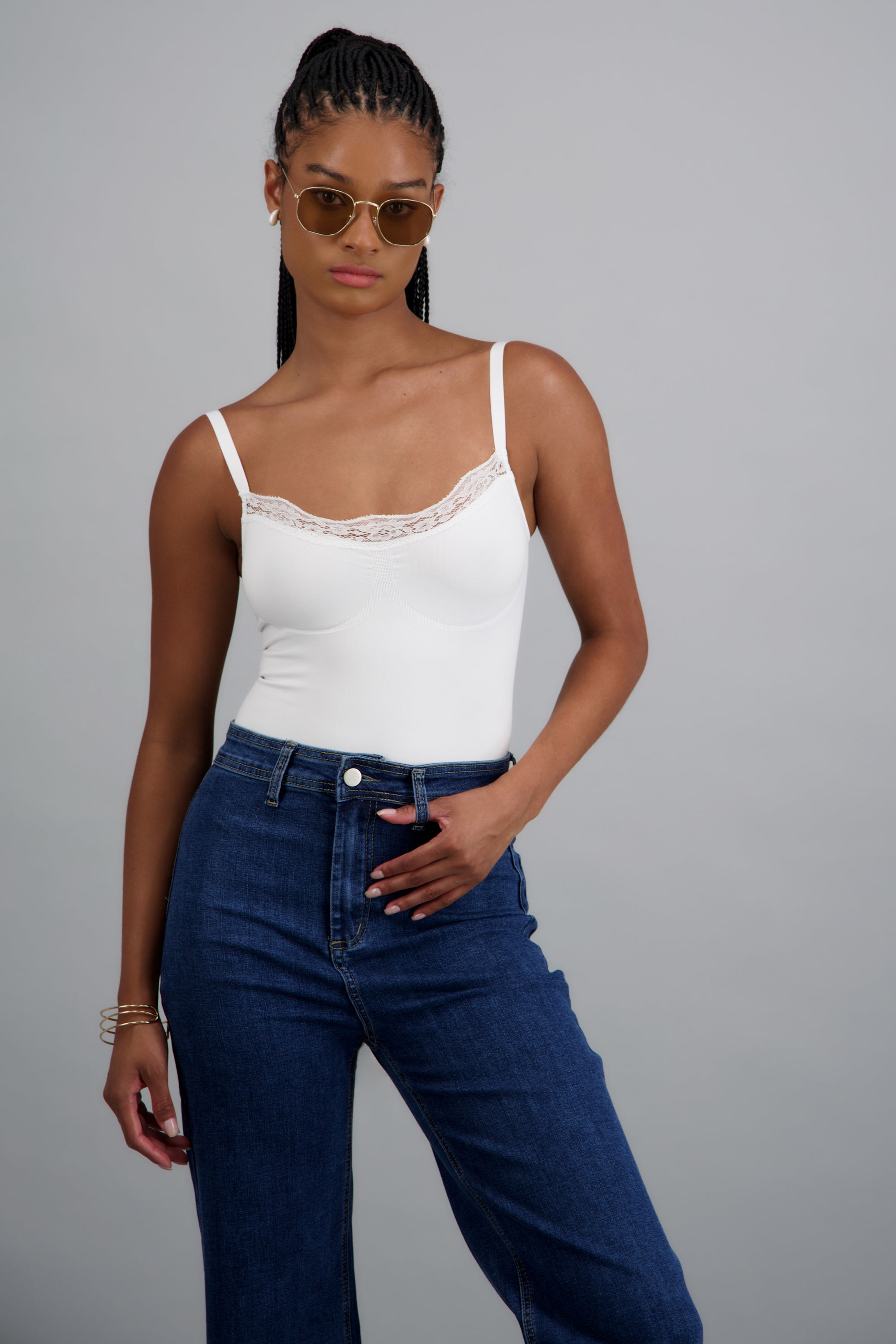 Bodysuit detalle encaje BLANCO