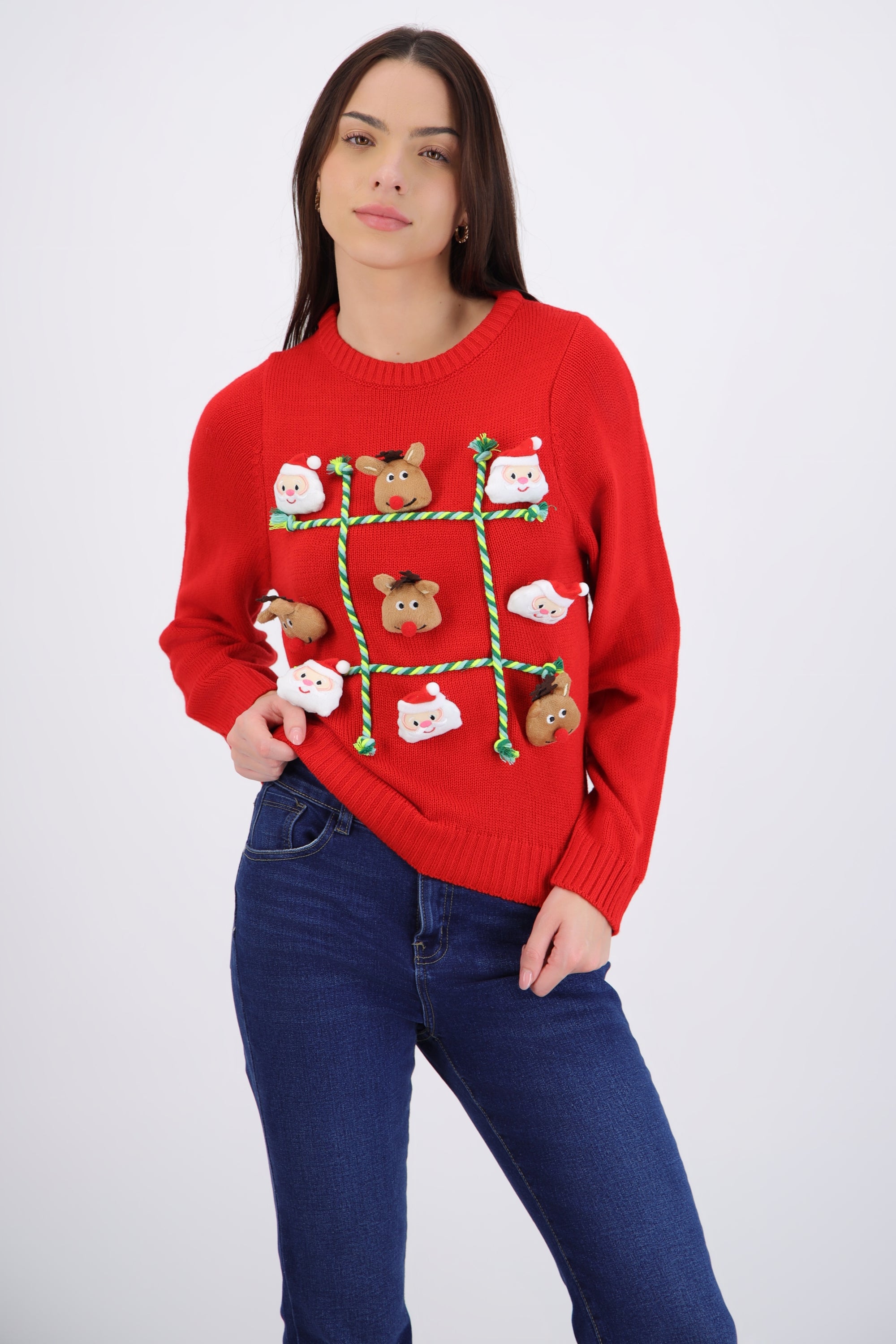 Suéter navideño juego de "gato"