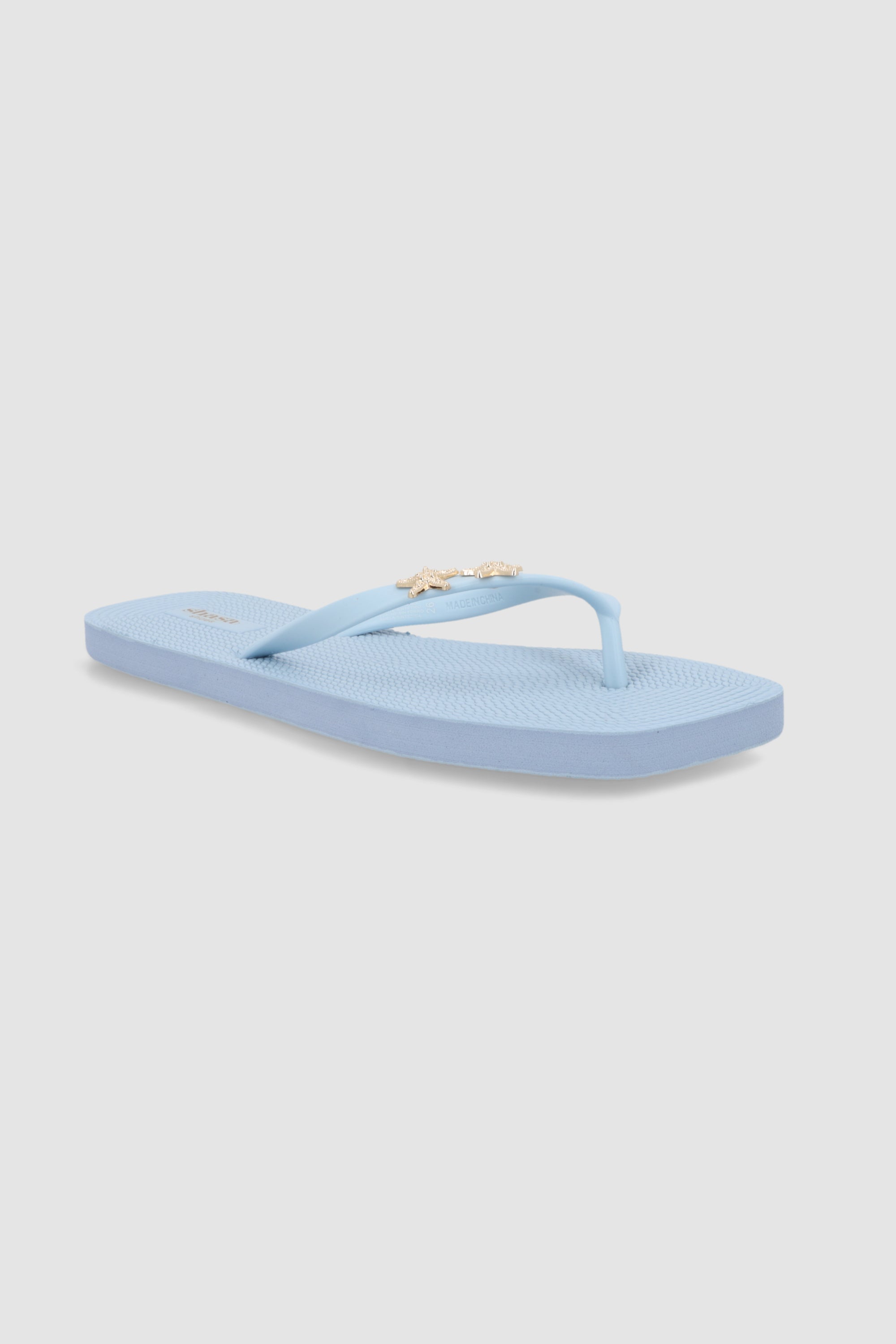 Flip flop plataforma estrelas de mar AZUL CIELO