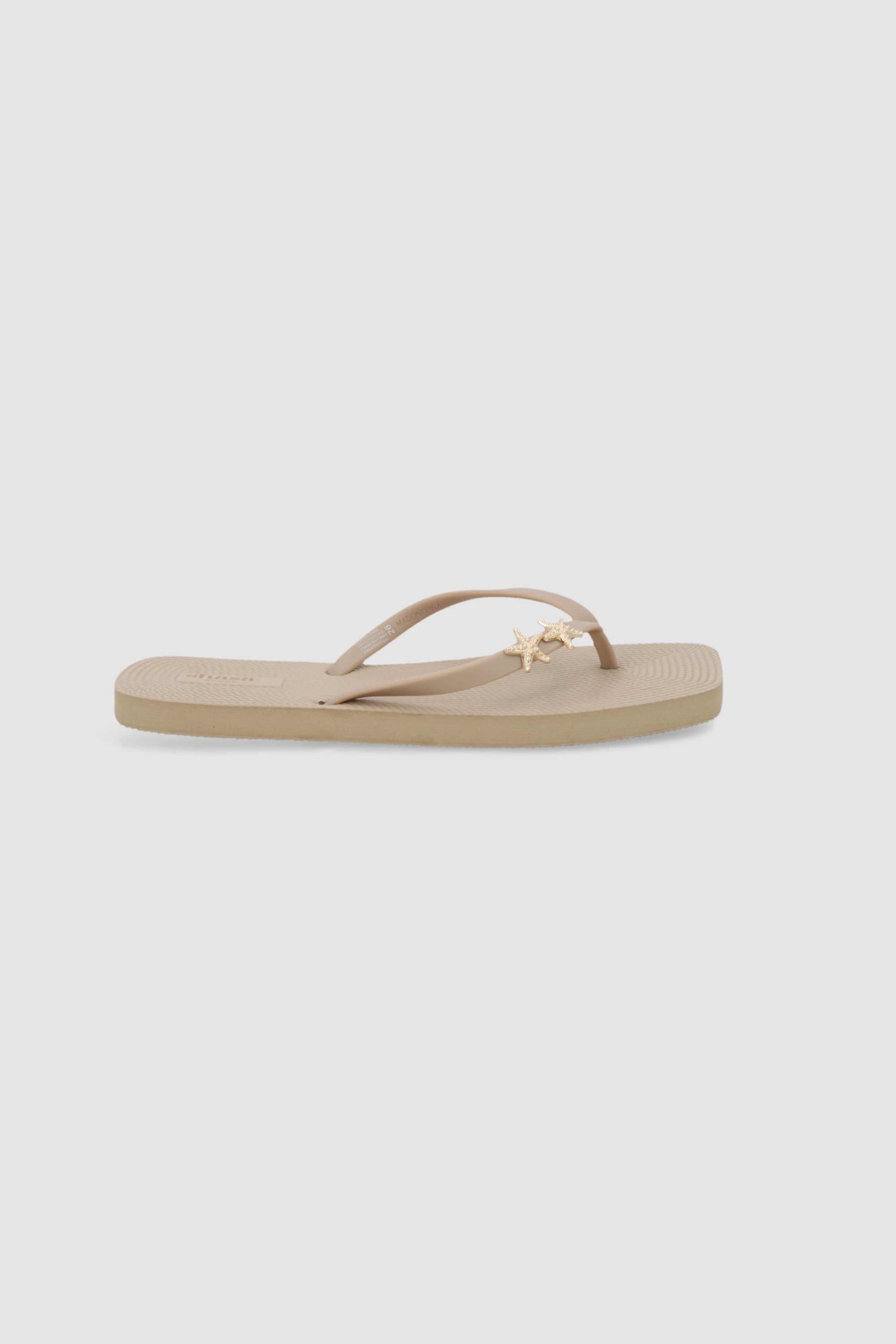 Flip flop plataforma estrelas de mar TAUPE