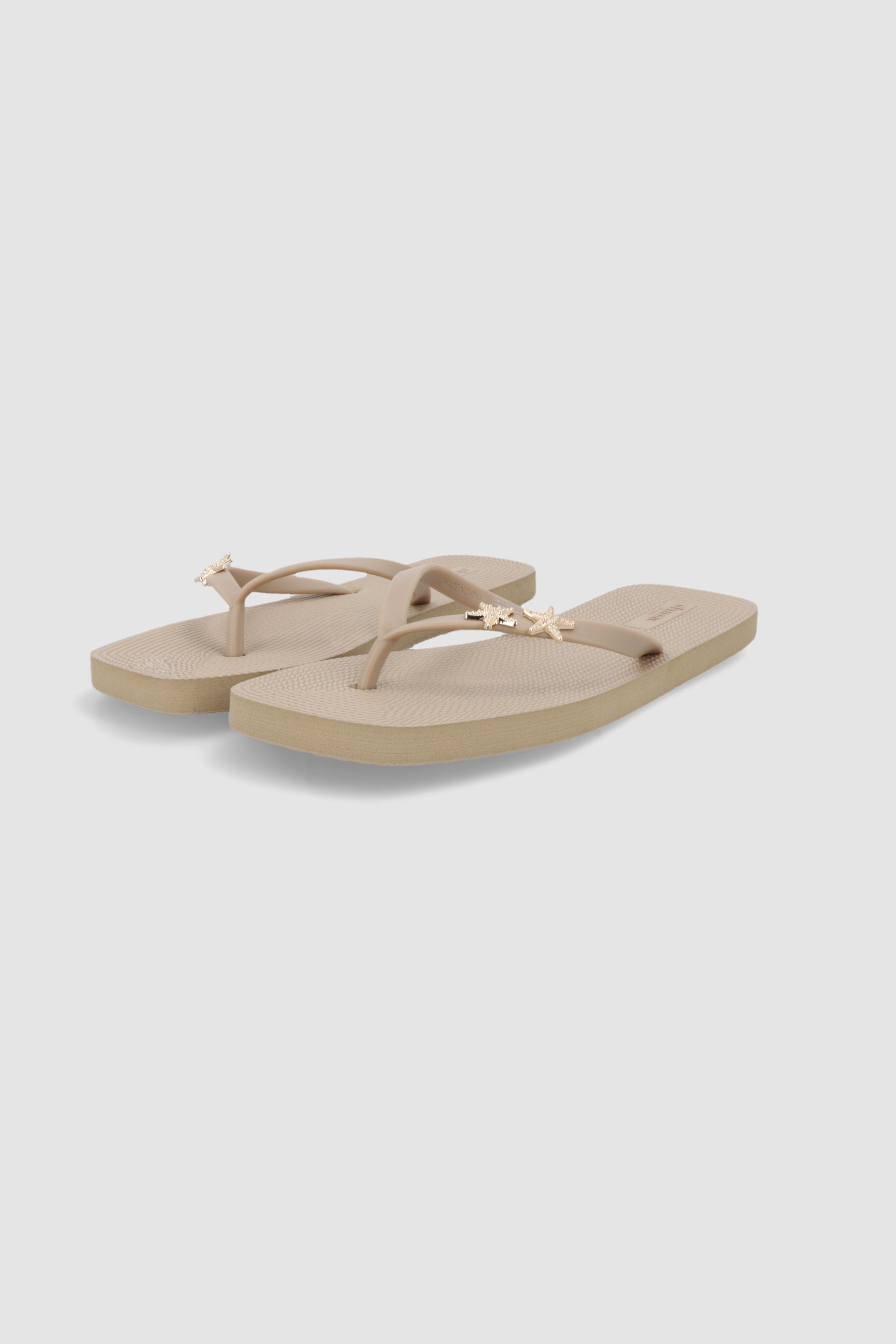 Flip flop plataforma estrelas de mar TAUPE