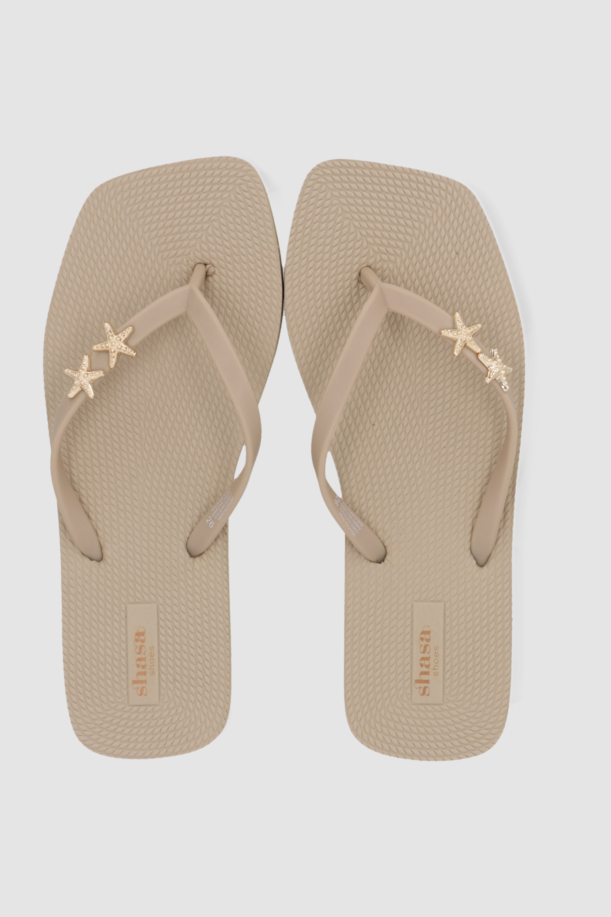 Flip flop plataforma estrelas de mar TAUPE
