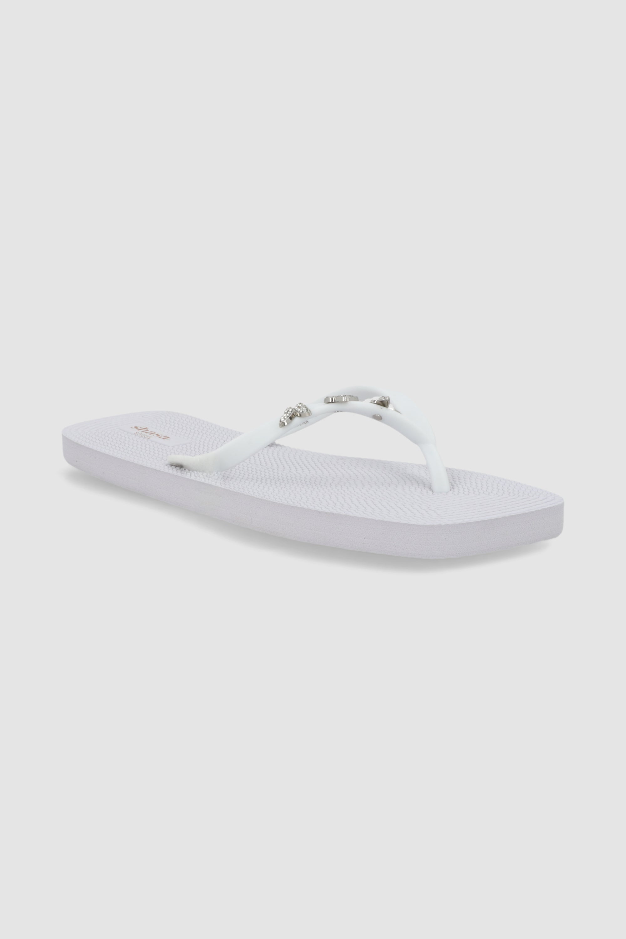 Flip Flop plataforma mariposas BLANCO