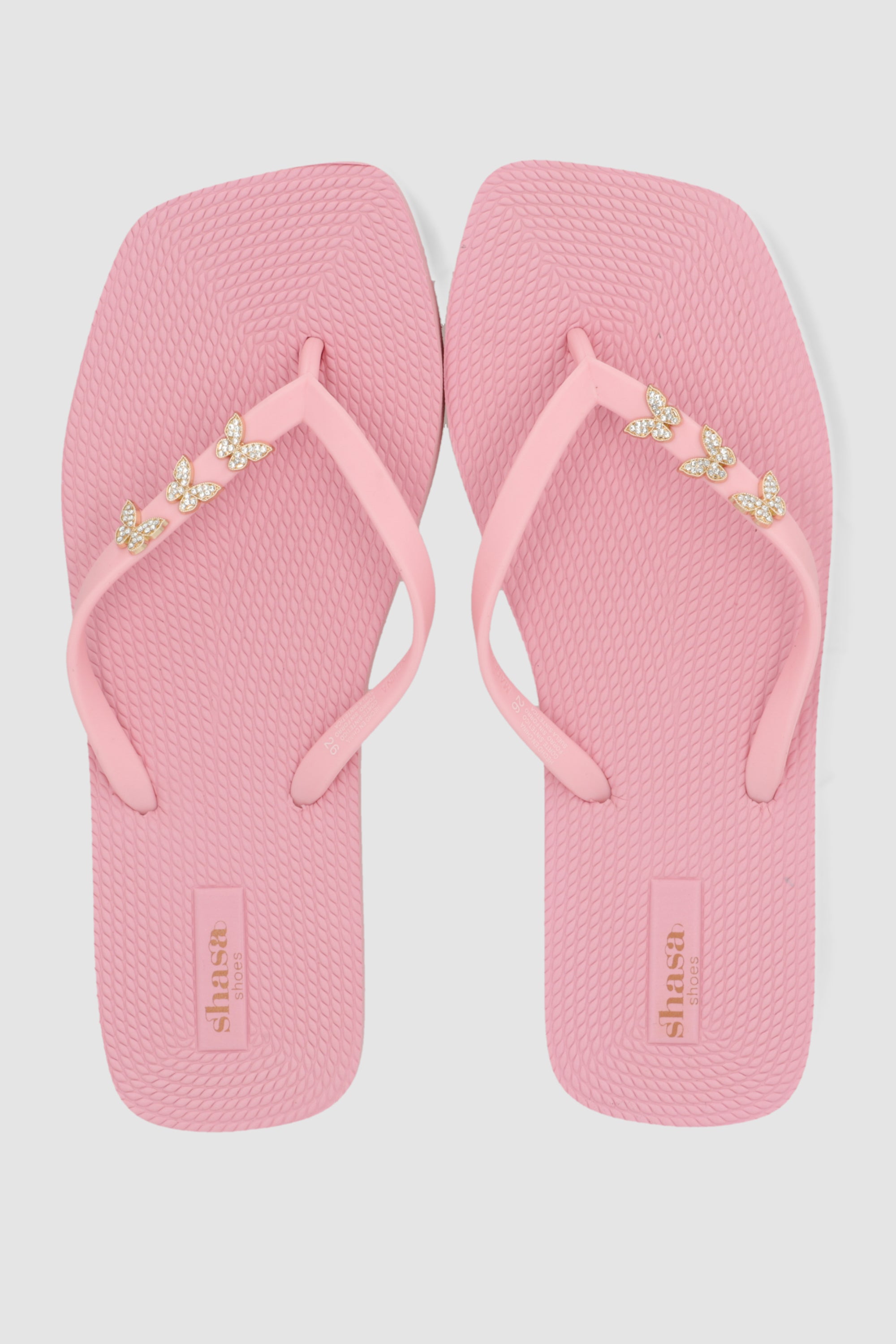 Flip Flop plataforma mariposas ROSA