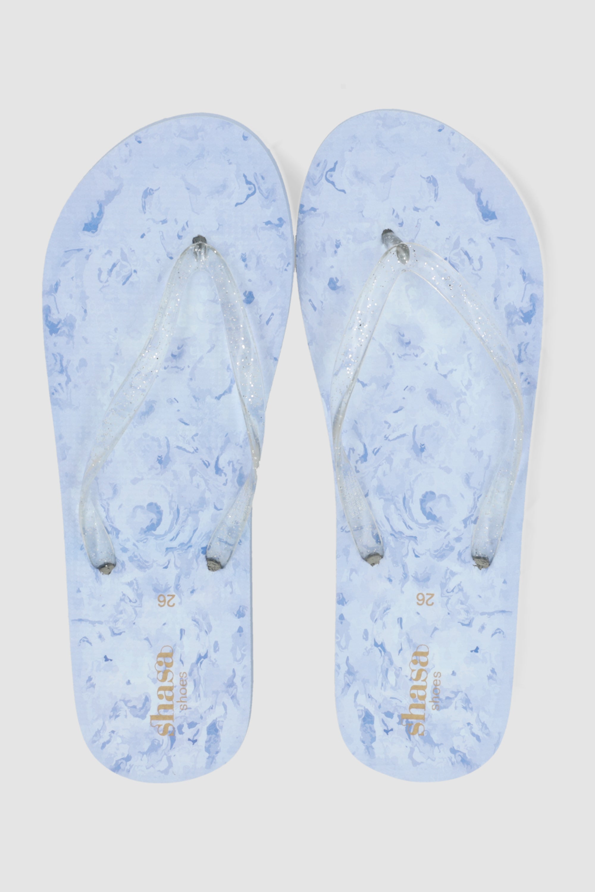 Flip flop marmoleada AZUL CIELO