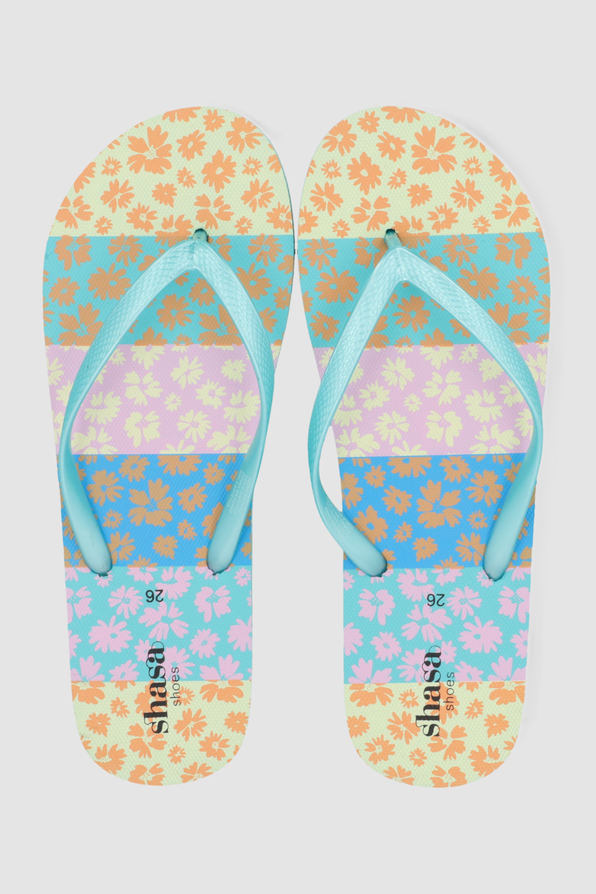 Flip flop flores bloques VERDE