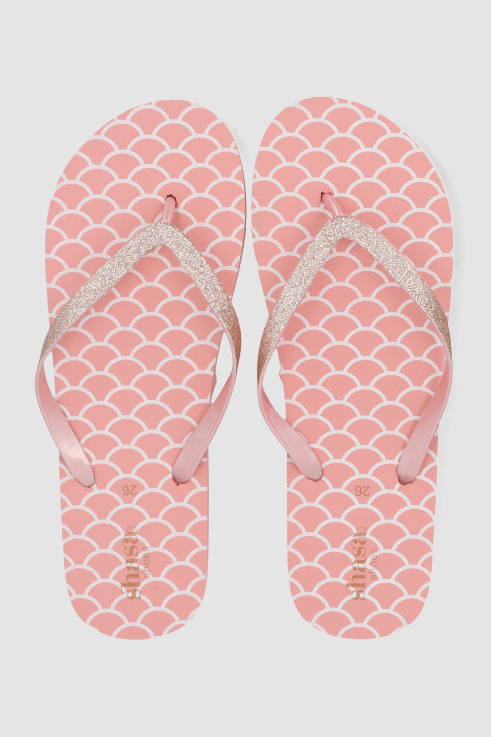 Flip flop escamas foil BLUSH