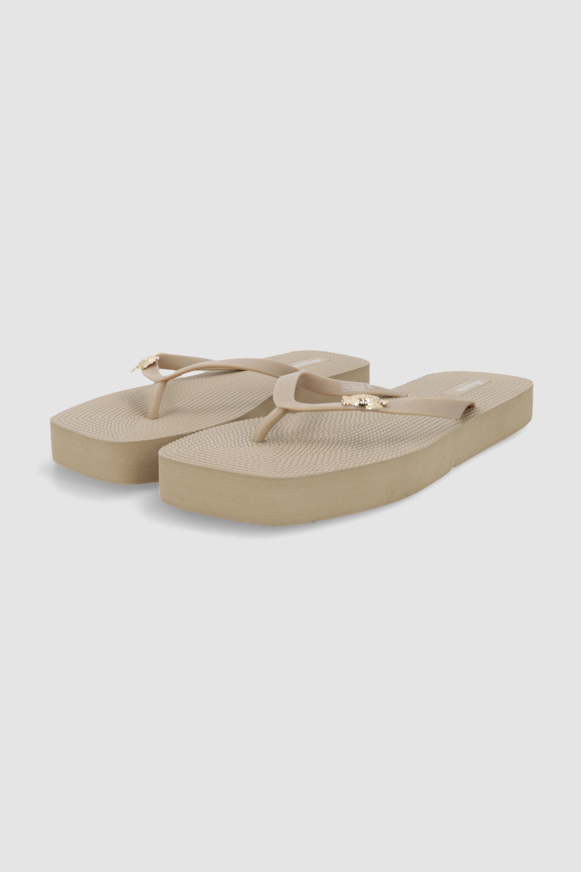 Flip flop plataforma tortuga TAUPE