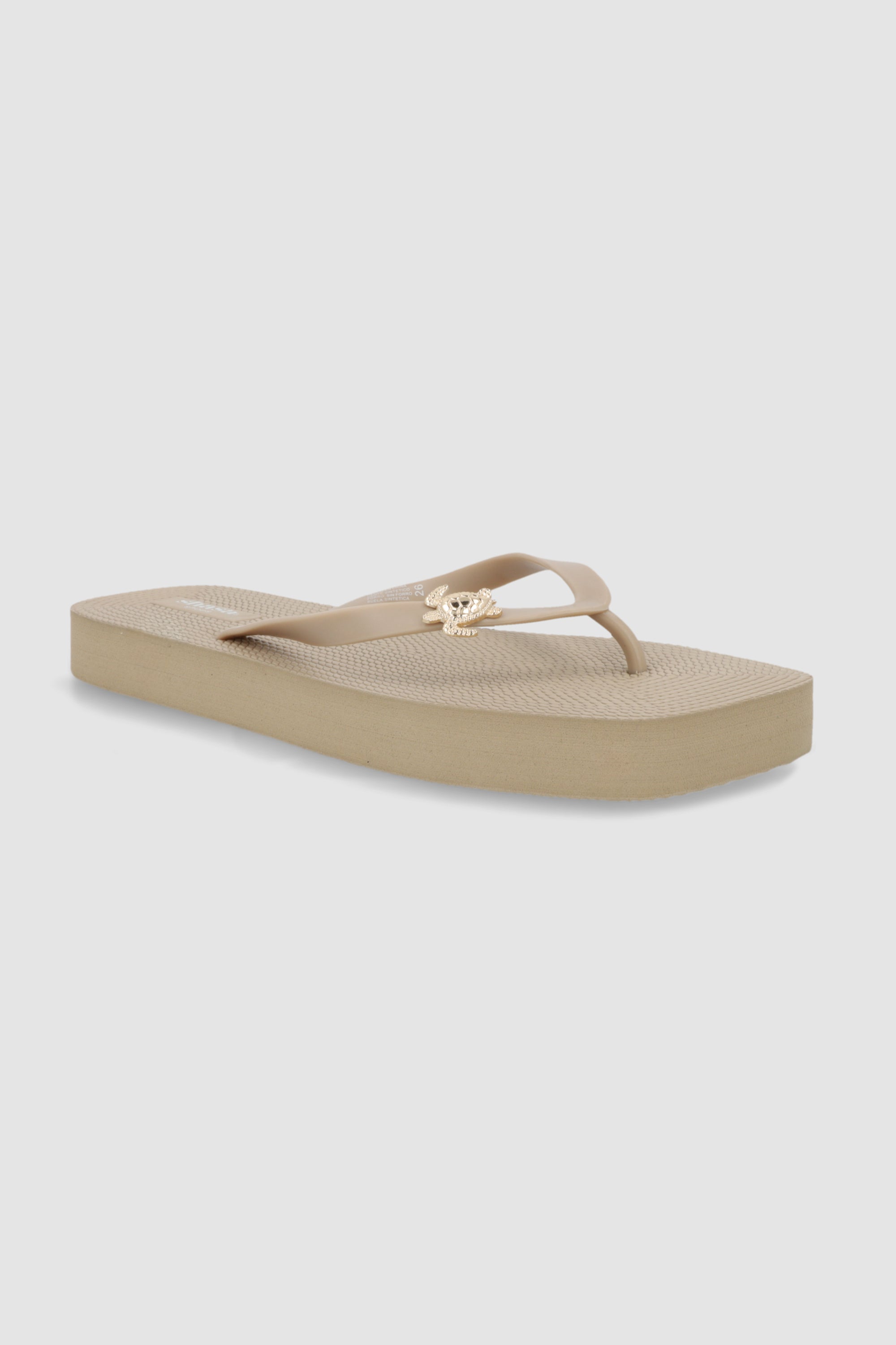 Flip flop plataforma tortuga TAUPE