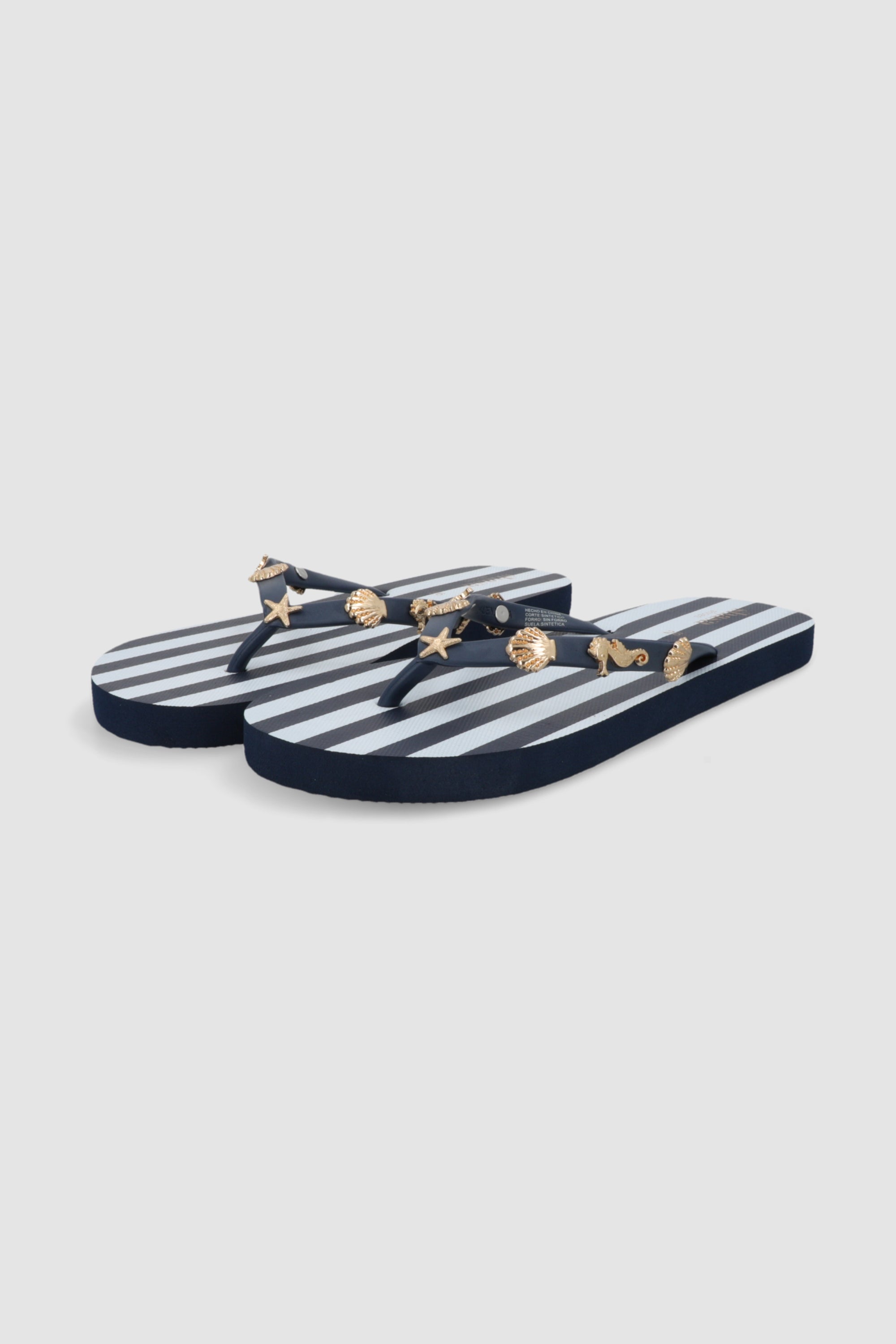 Flip flop rayas charms marinos MARINO