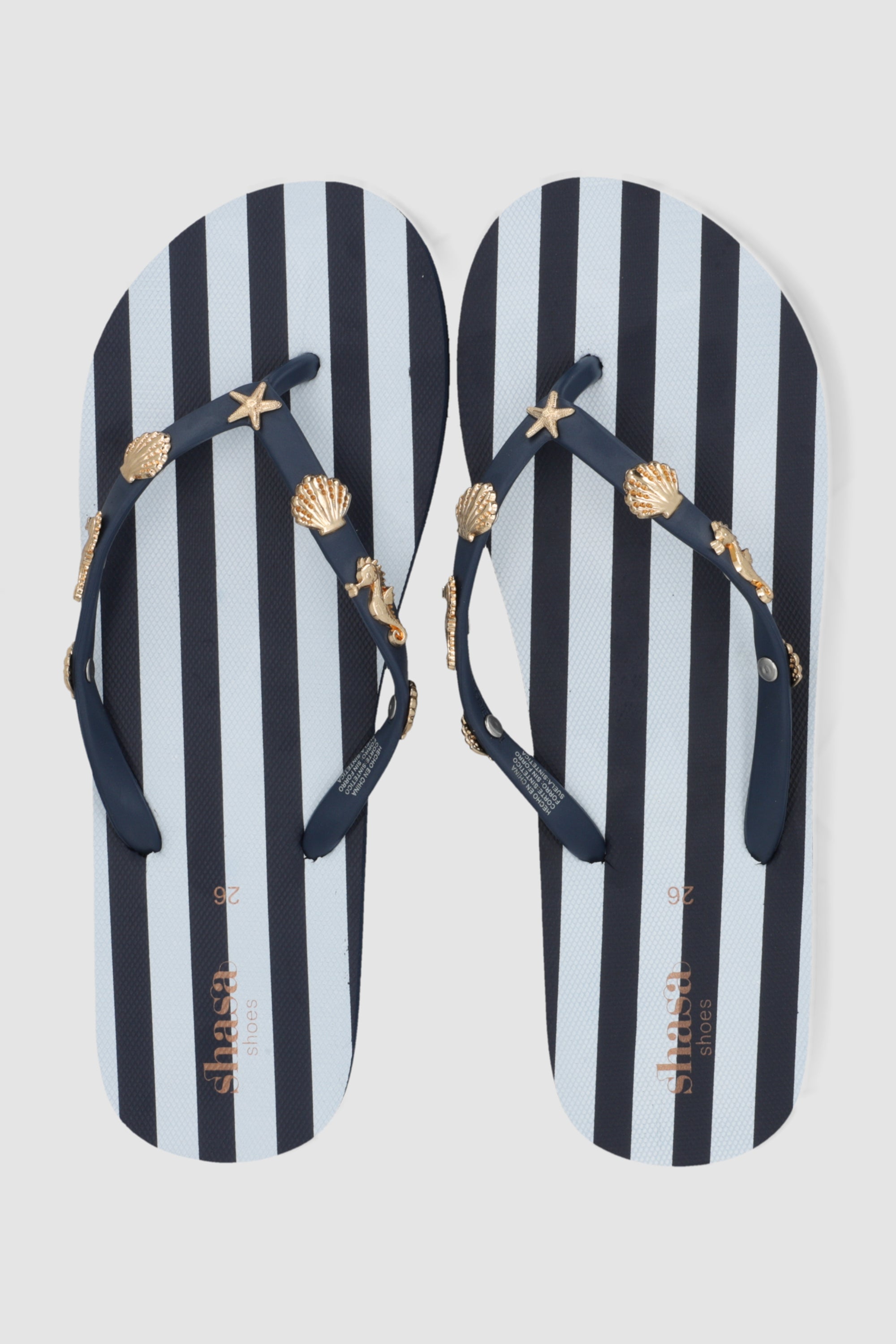 Flip flop rayas charms marinos MARINO