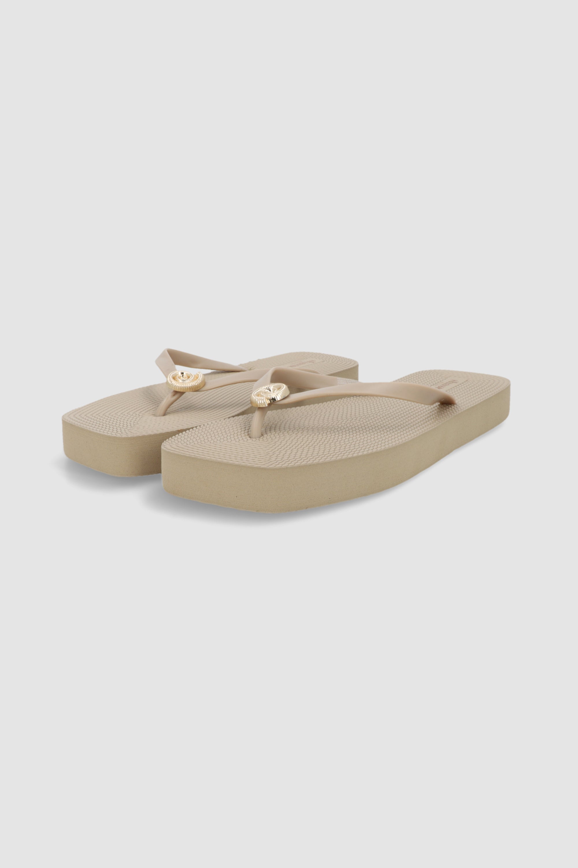 Flip flop plataforma caracola TAUPE