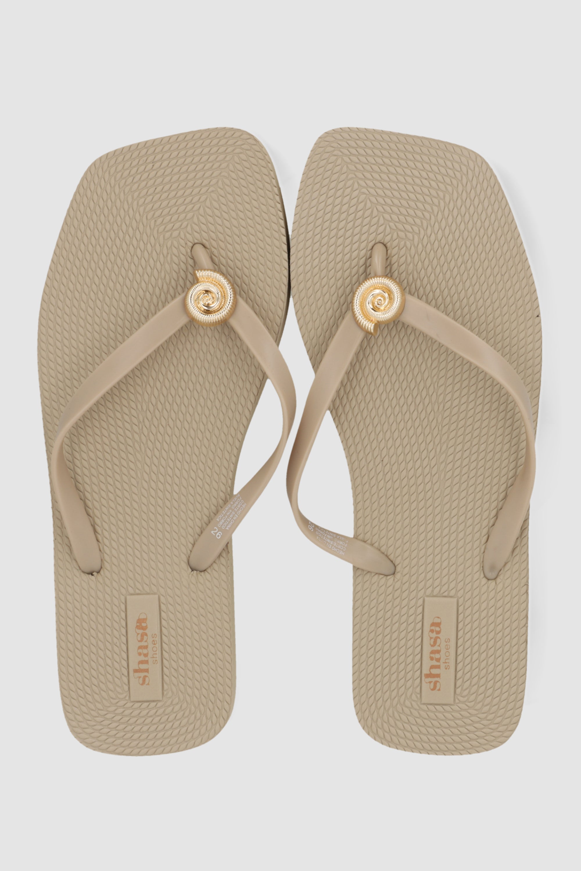 Flip flop plataforma caracola TAUPE