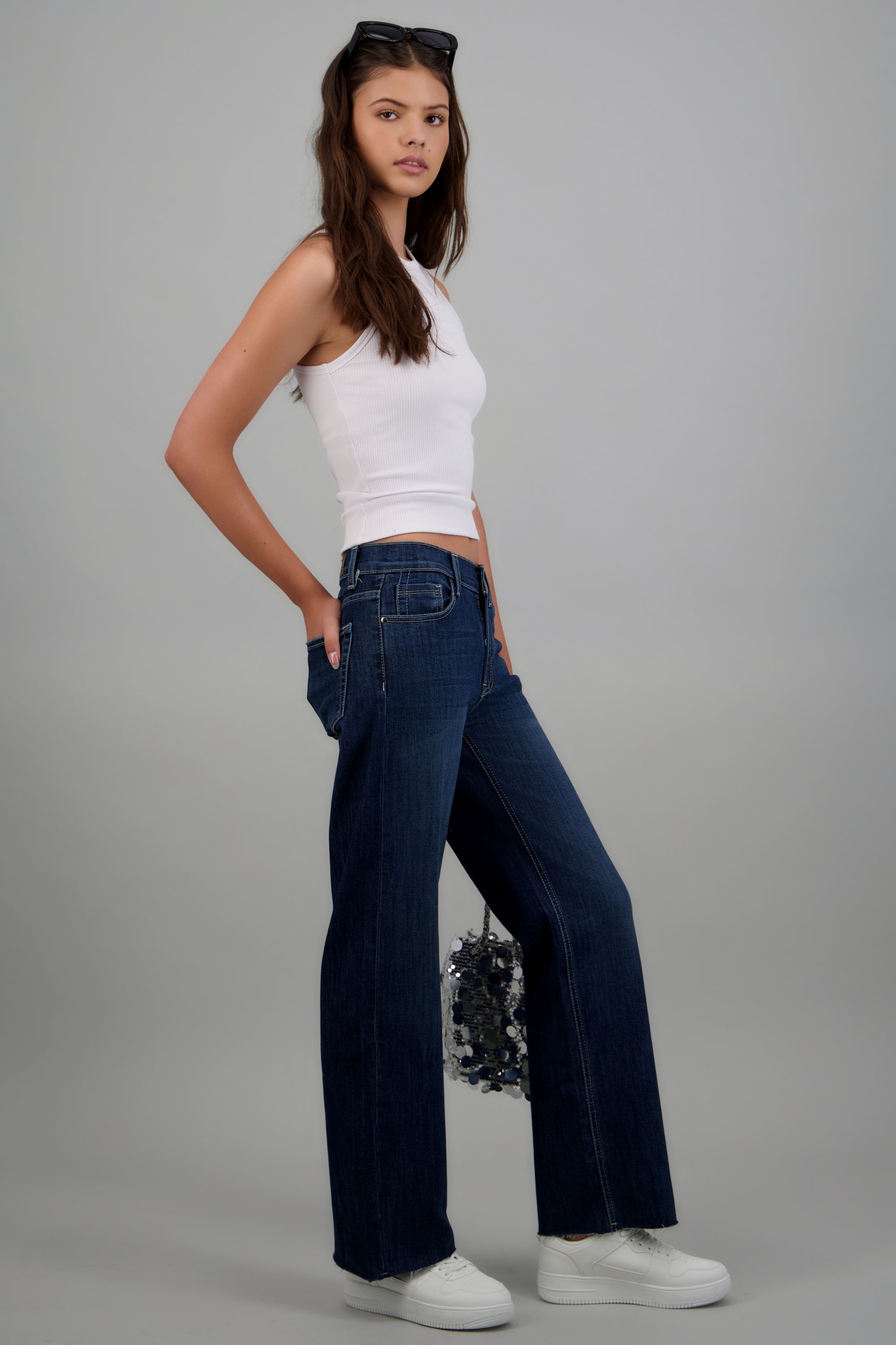 Jeans flare entintados MEDIUM WASH