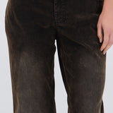 Jeans flare efecto terciopelo
