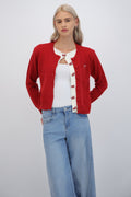 Cardigan doble con moño