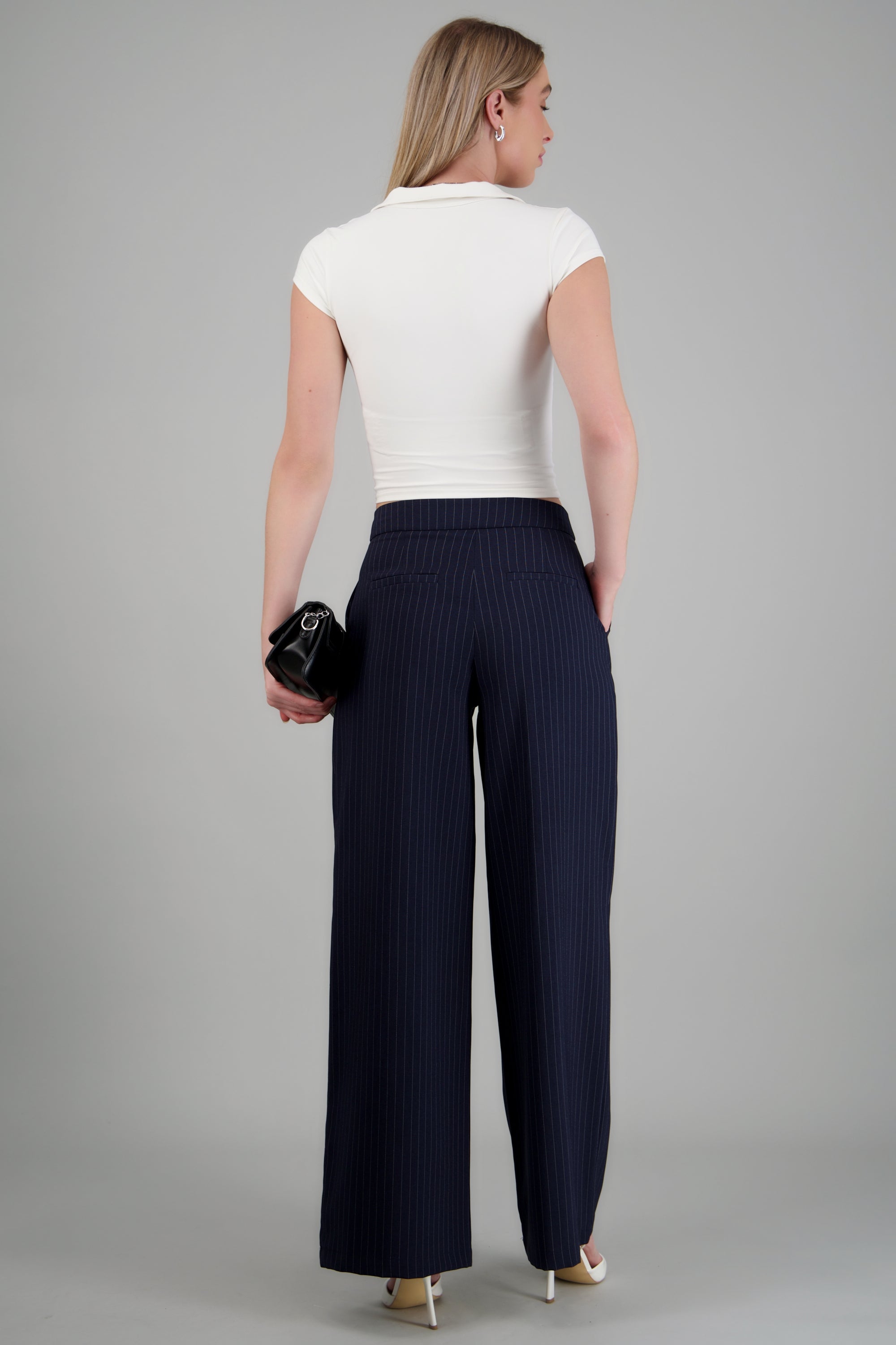 Pantalon rayas detalle pinzas MARINO COMBO