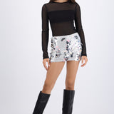 Falda short lentejuela