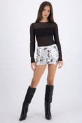 Falda short lentejuela
