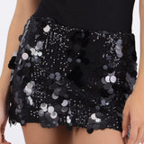Falda short lentejuela