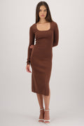 Vestido tejido mamga larga liso