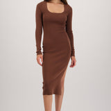 Vestido tejido mamga larga liso