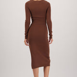 Vestido tejido mamga larga liso