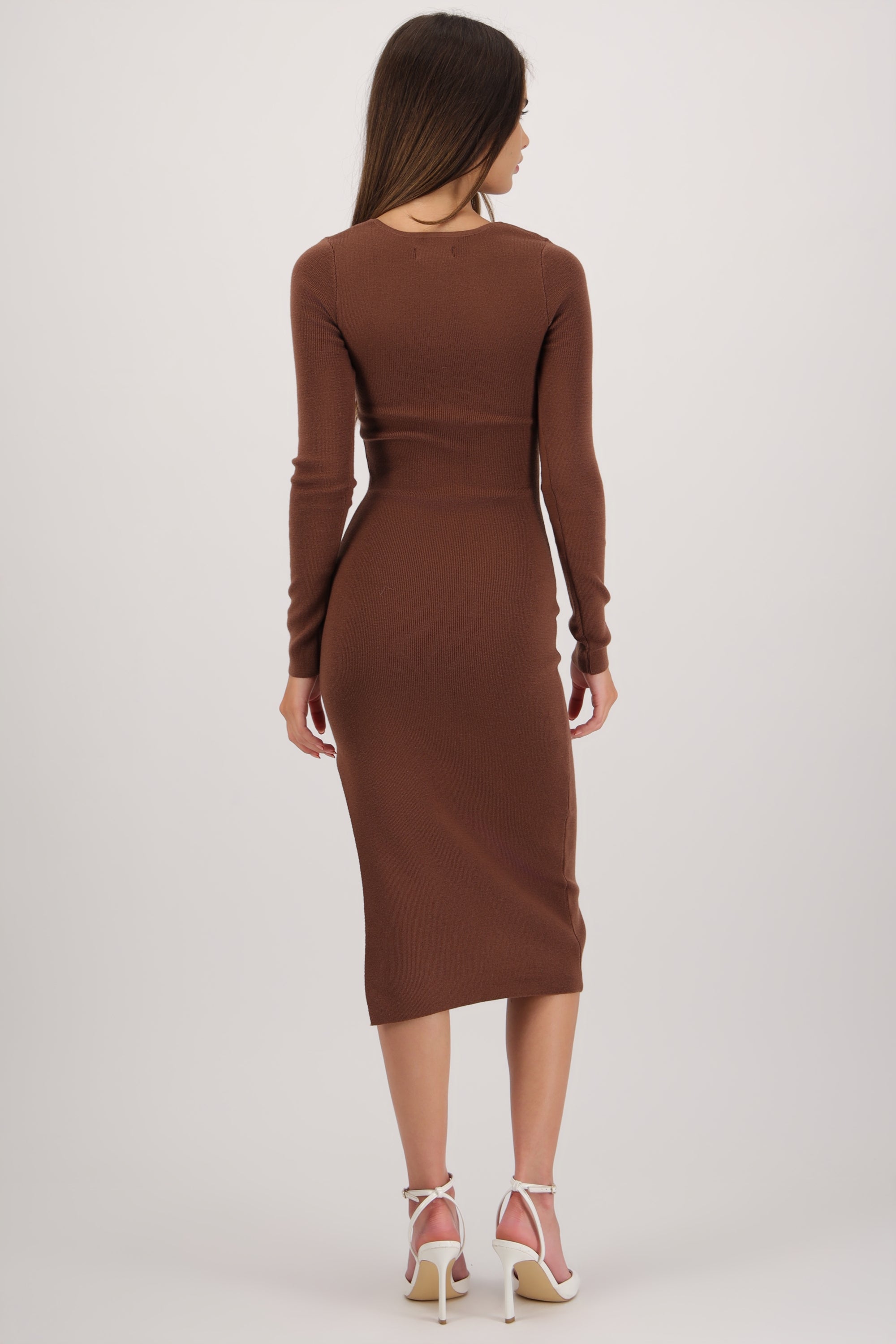 Vestido tejido mamga larga liso