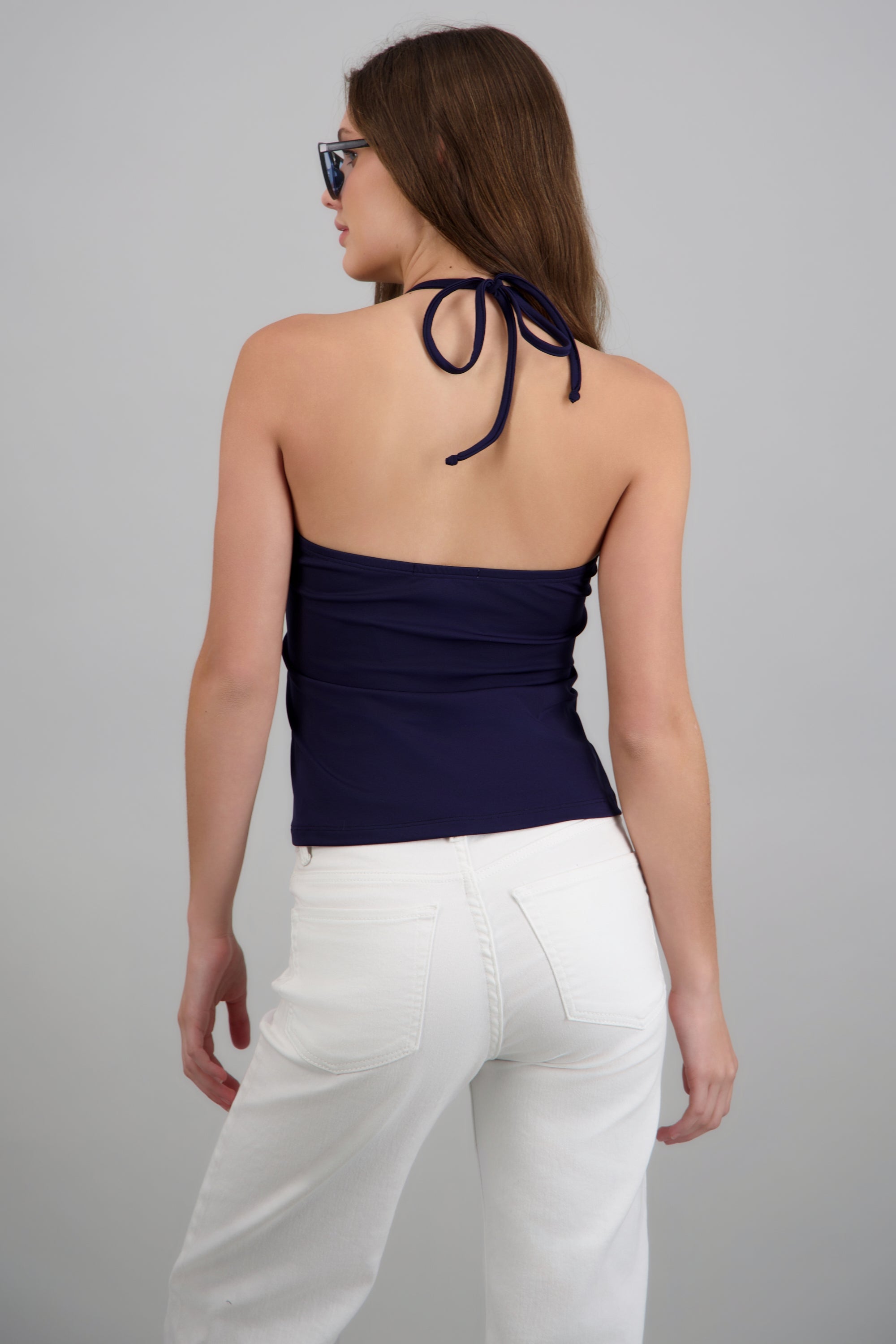 Top strapless detalle amarre MARINO