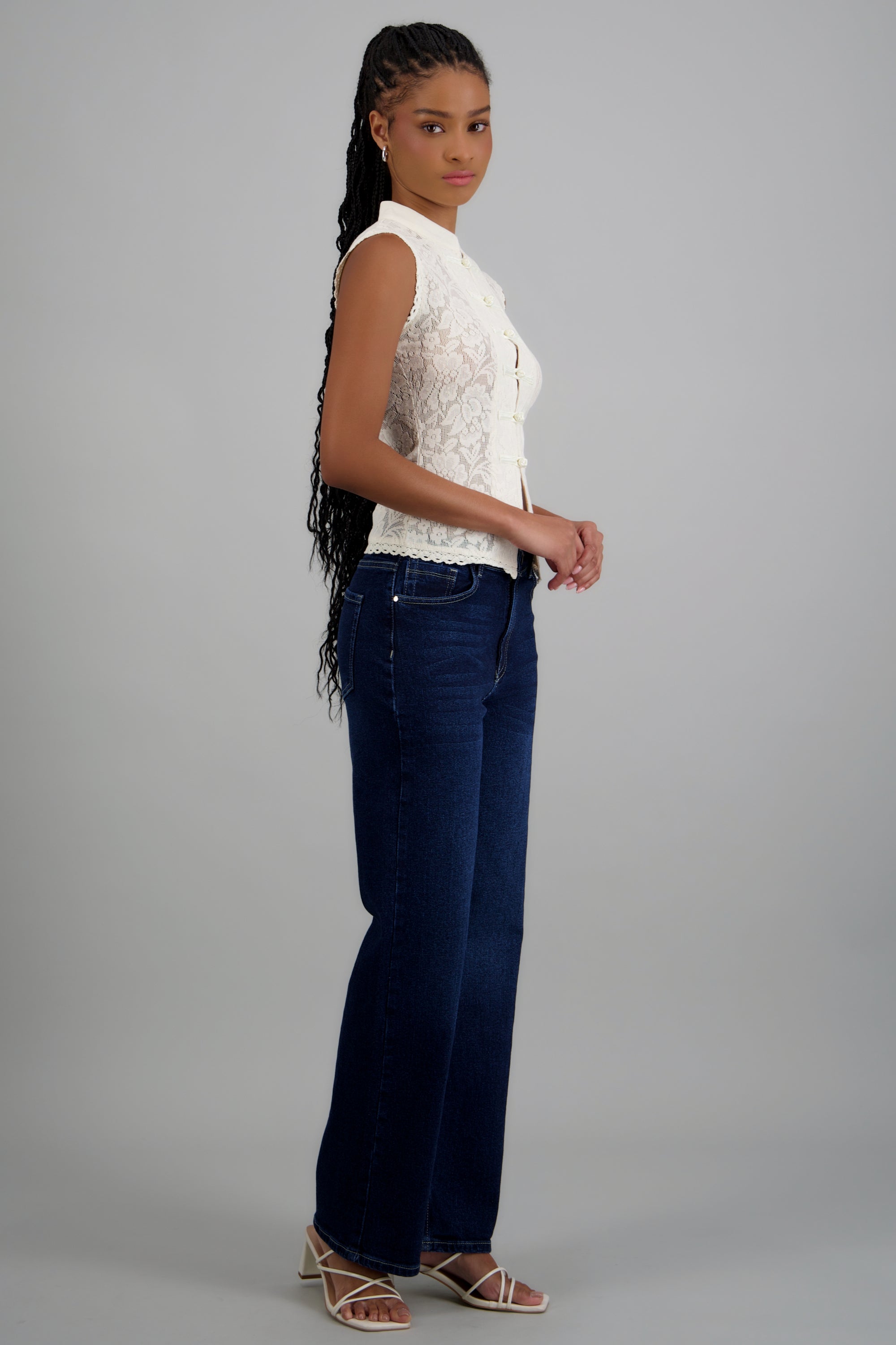Jeans straight slim DARK WASH