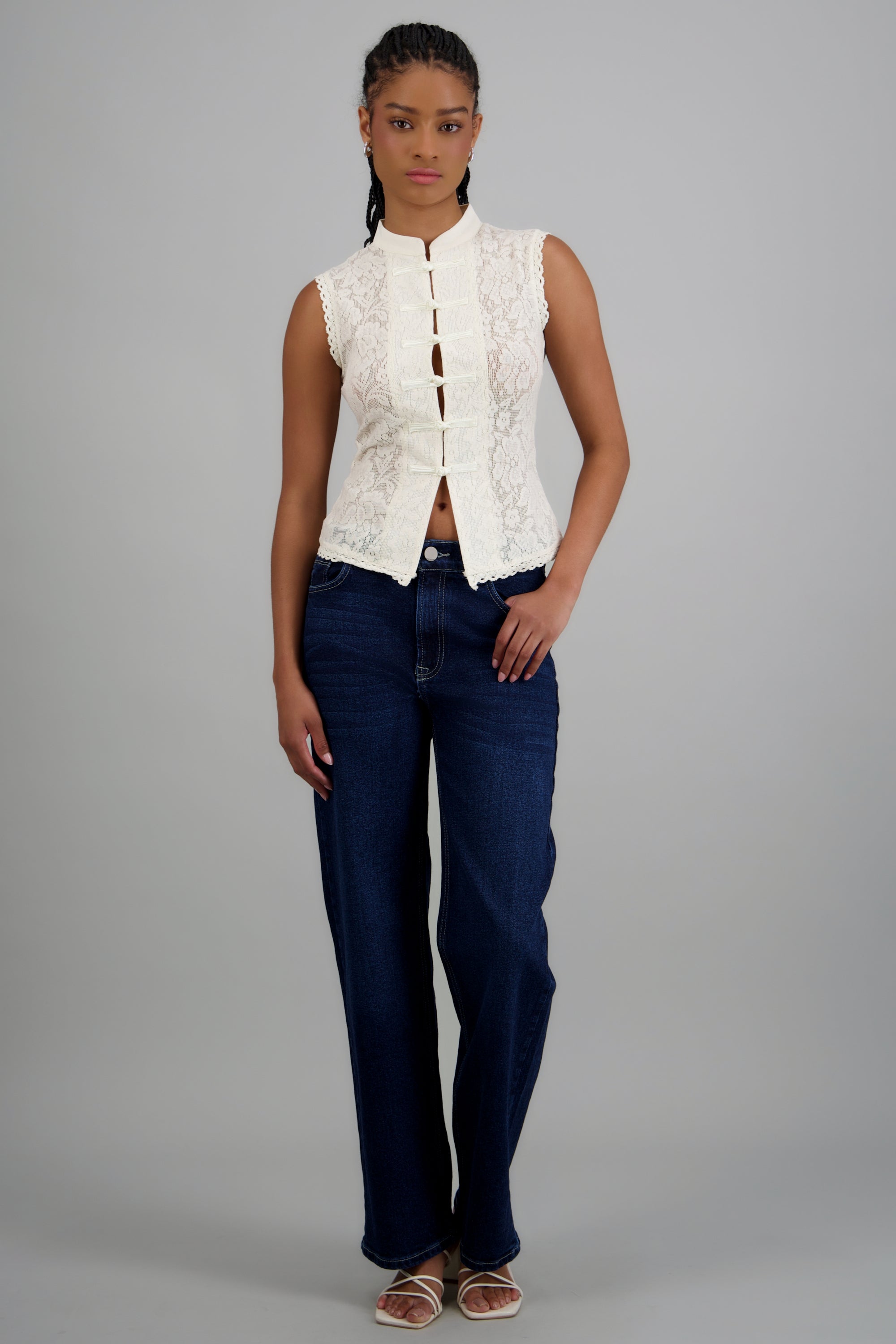 Jeans straight slim DARK WASH