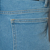 Jeans cropped bolsas parche