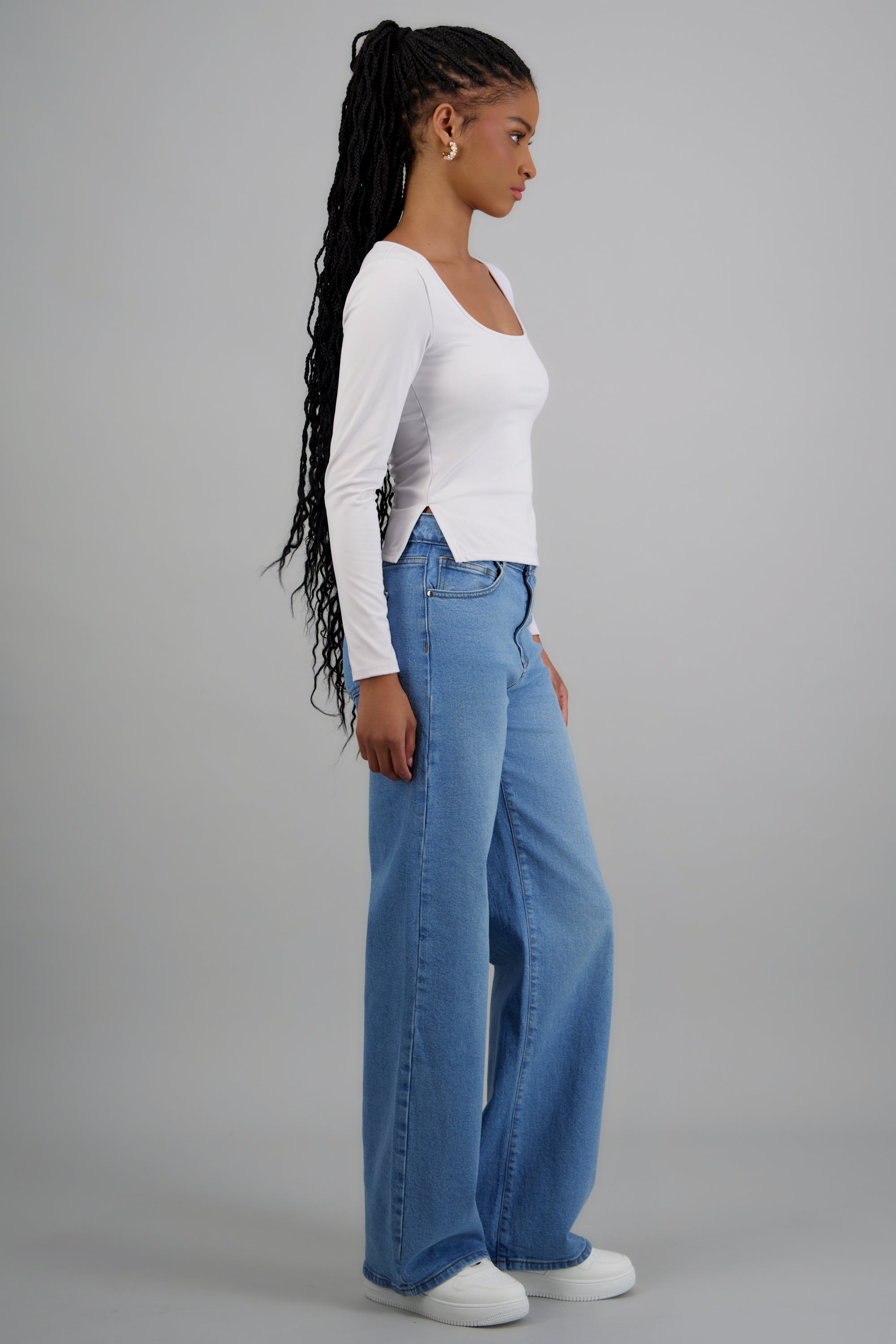 Jeans wide leg regular LIGHT WASH
