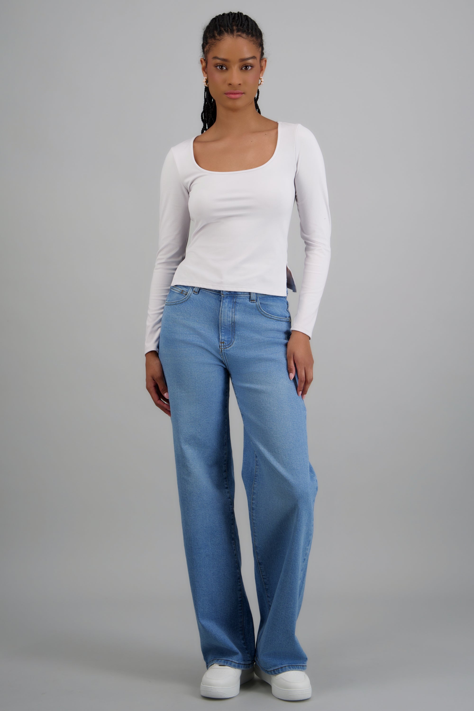 Jeans wide leg regular LIGHT WASH