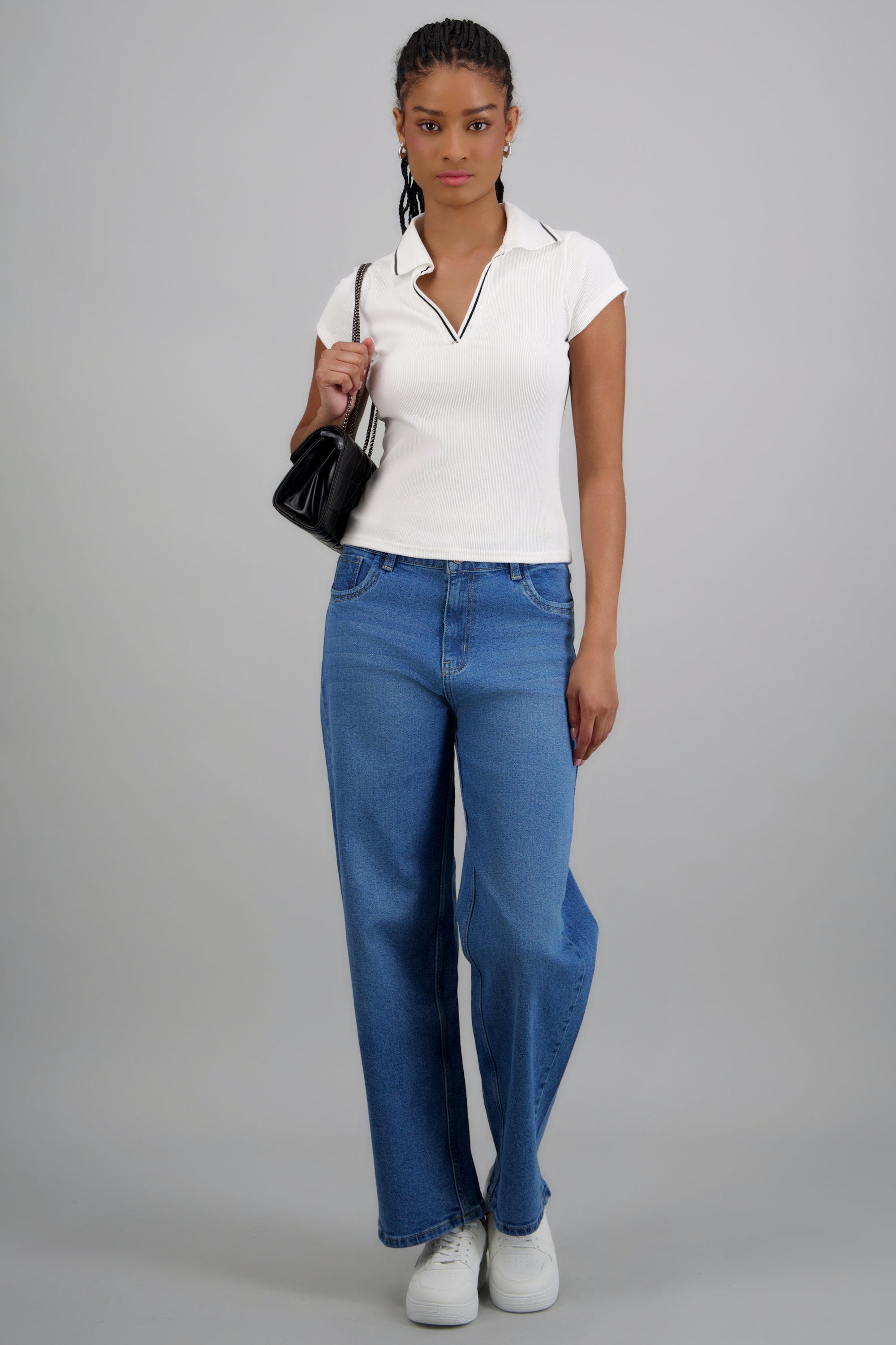 Jeans barrel regular waist MEDIUM WASH